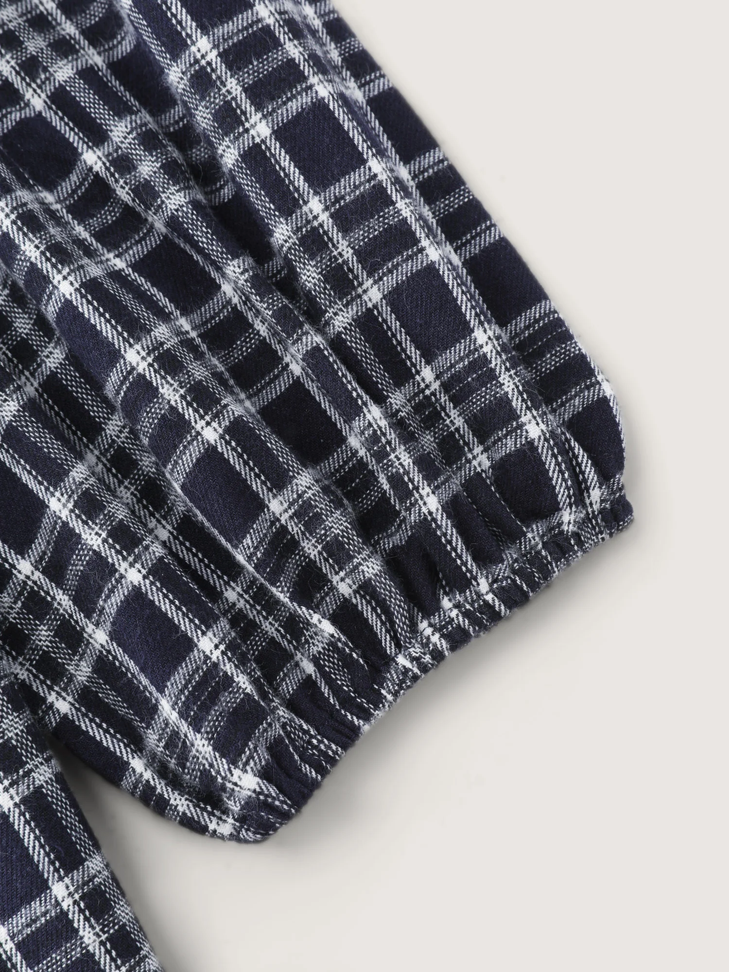 Plaid Pattern Button-Down Blouse - Image 6