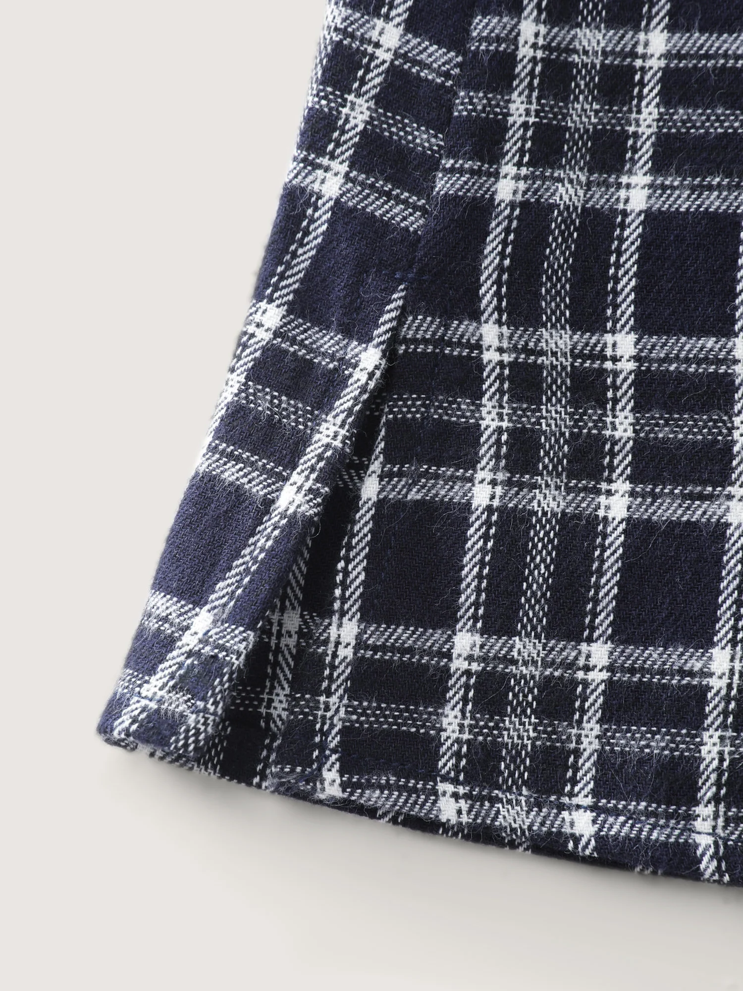 Plaid Pattern Button-Down Blouse - Image 7