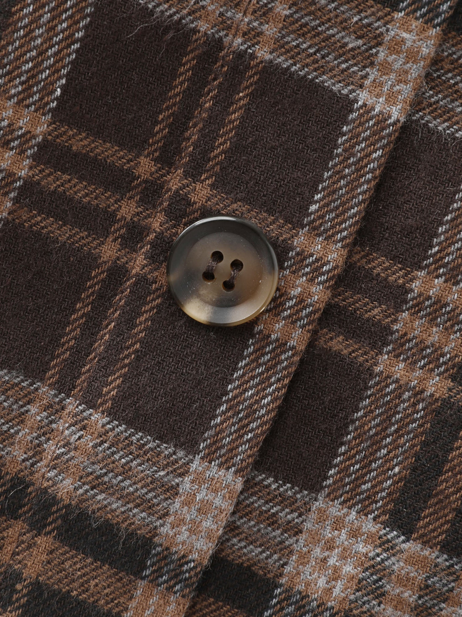 Plaid Pattern Button Pockets Mini Dress - Image 5