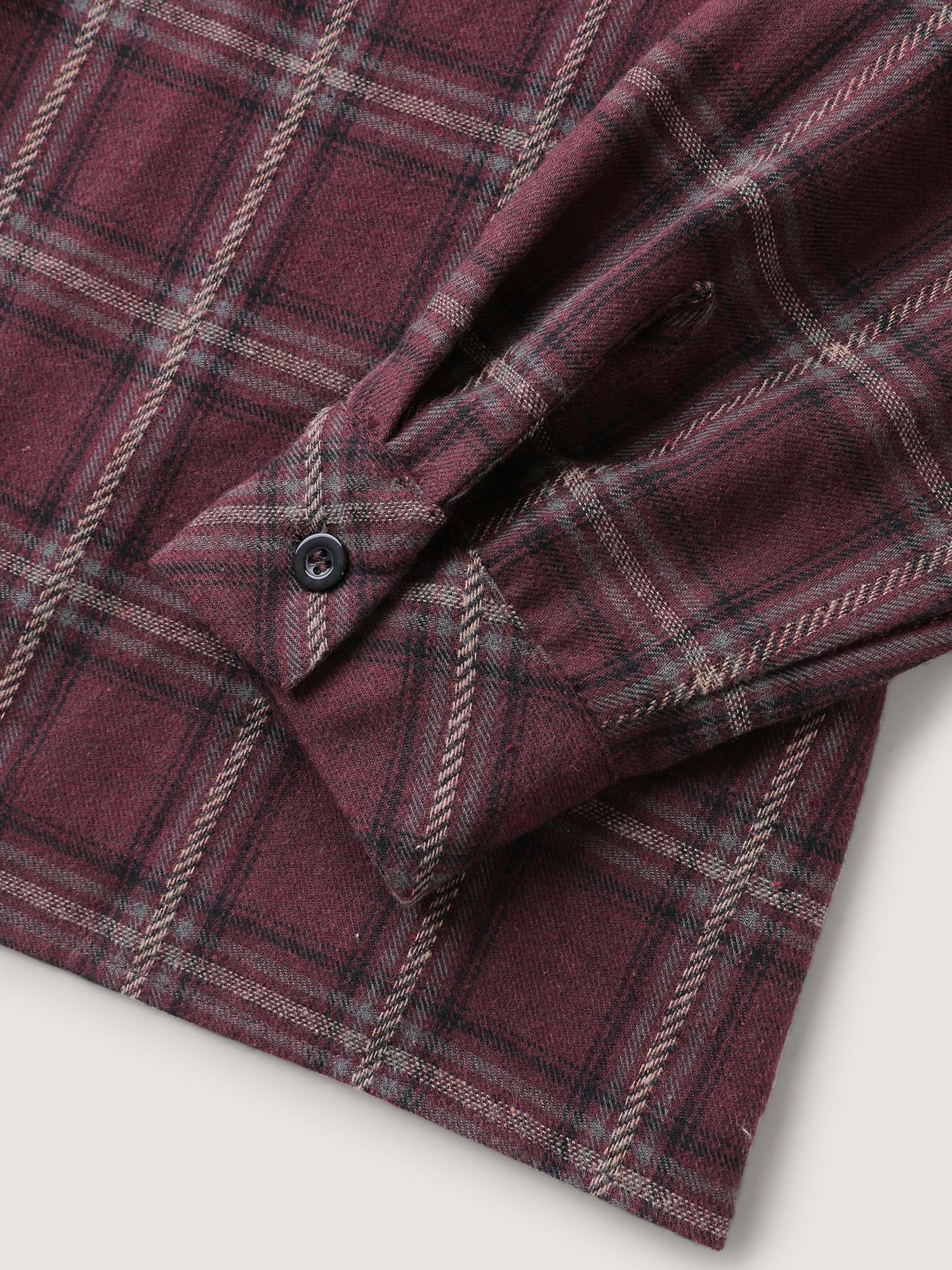 Plaid Pattern Relaxed-Fit Collar Blouse - Image 6