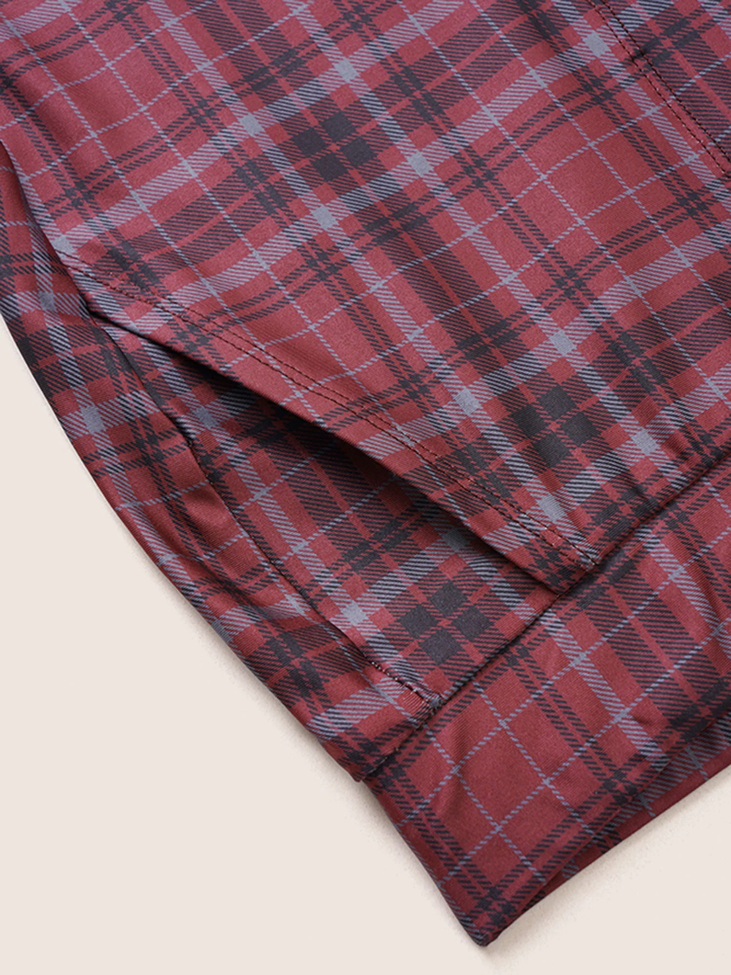Plaid Pocket Elastic Waist Bootcut Leggings - Image 7