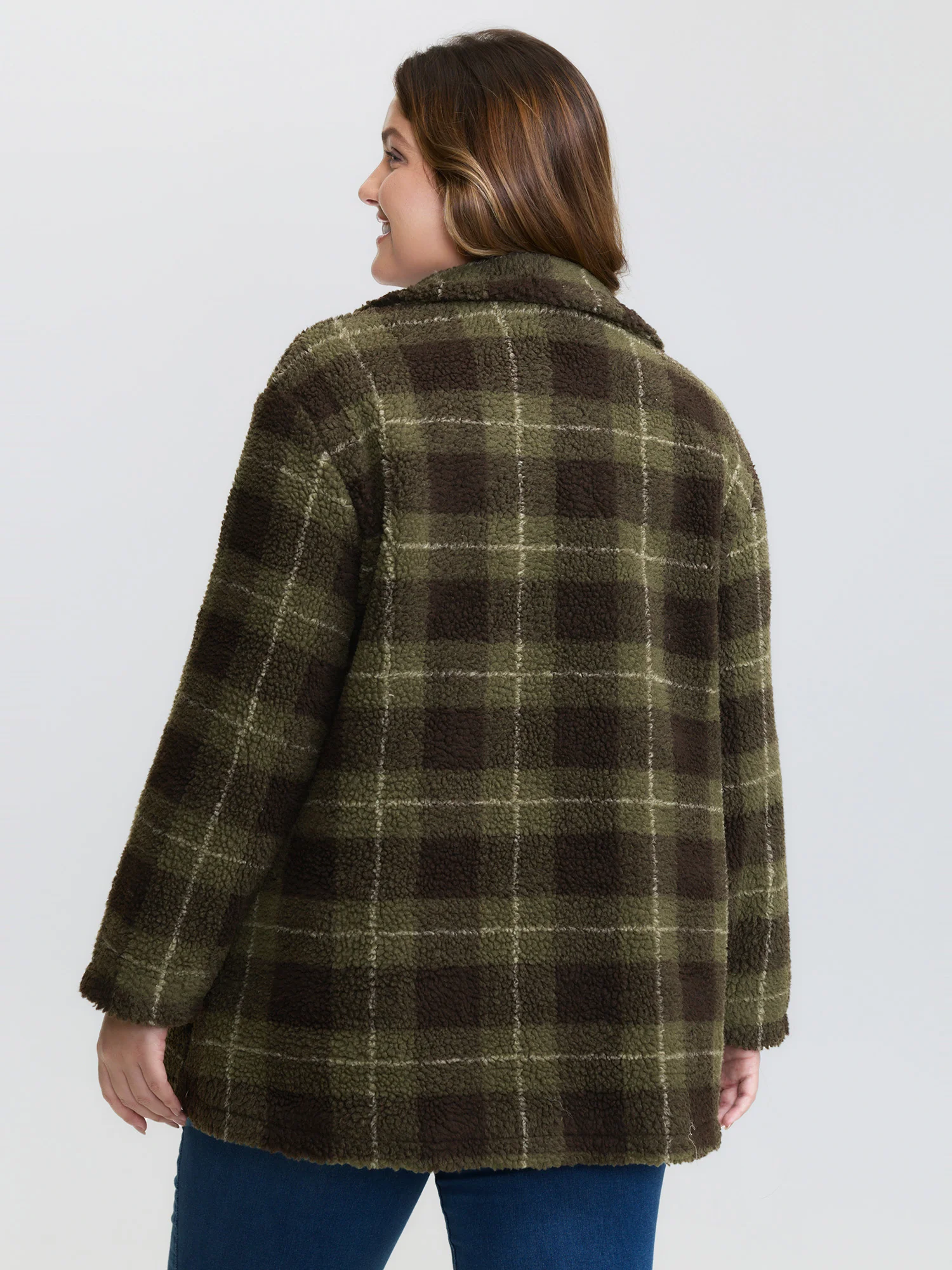 Plaid Pockets Button-Down Coat - Image 6