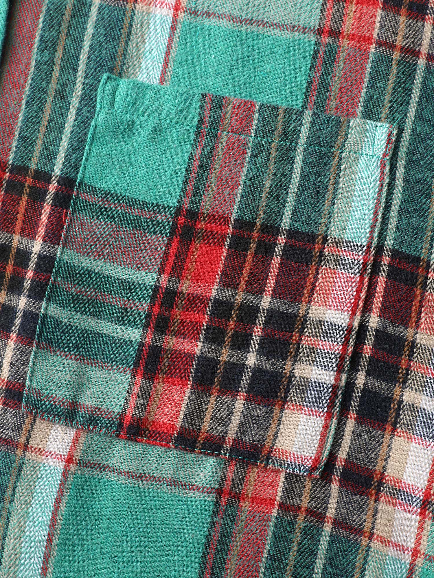 Plaid Pockets Button-Down Shirt - Image 7