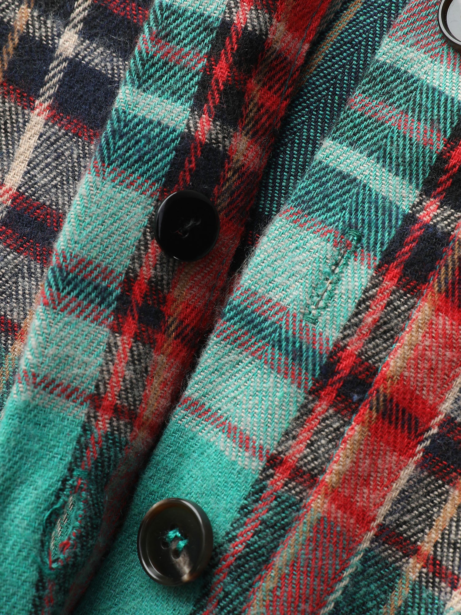Plaid Pockets Button-Down Shirt - Image 8