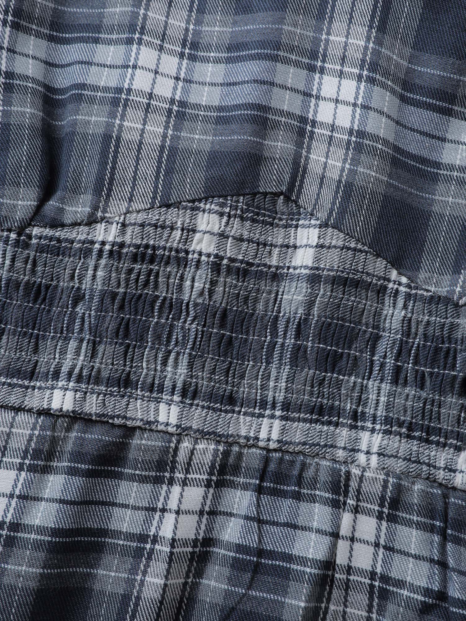 Plaid Print Back Bowknots Contrast Midi Dress - Image 6