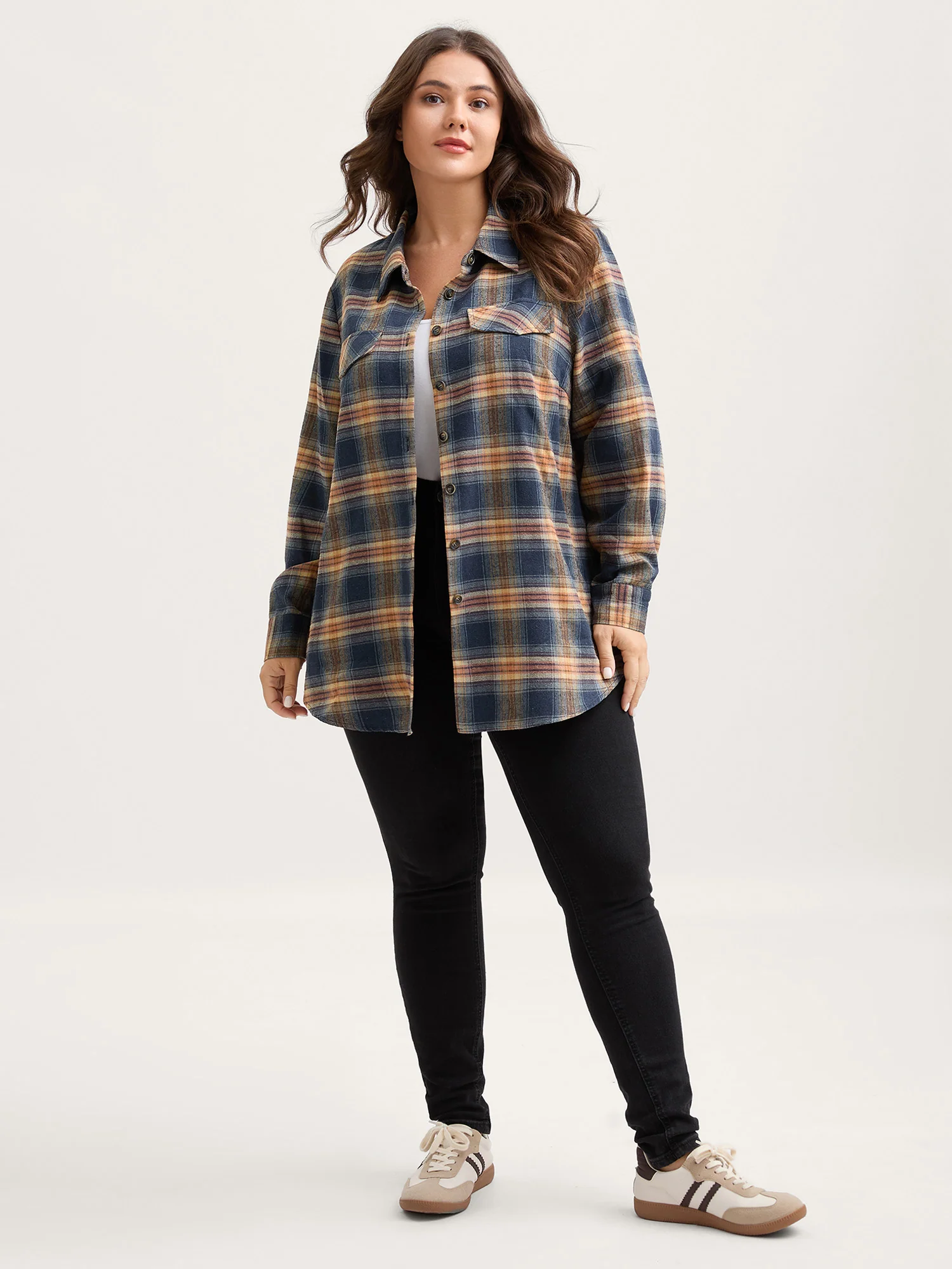 Plaid Print Button Down Shirt - Image 3