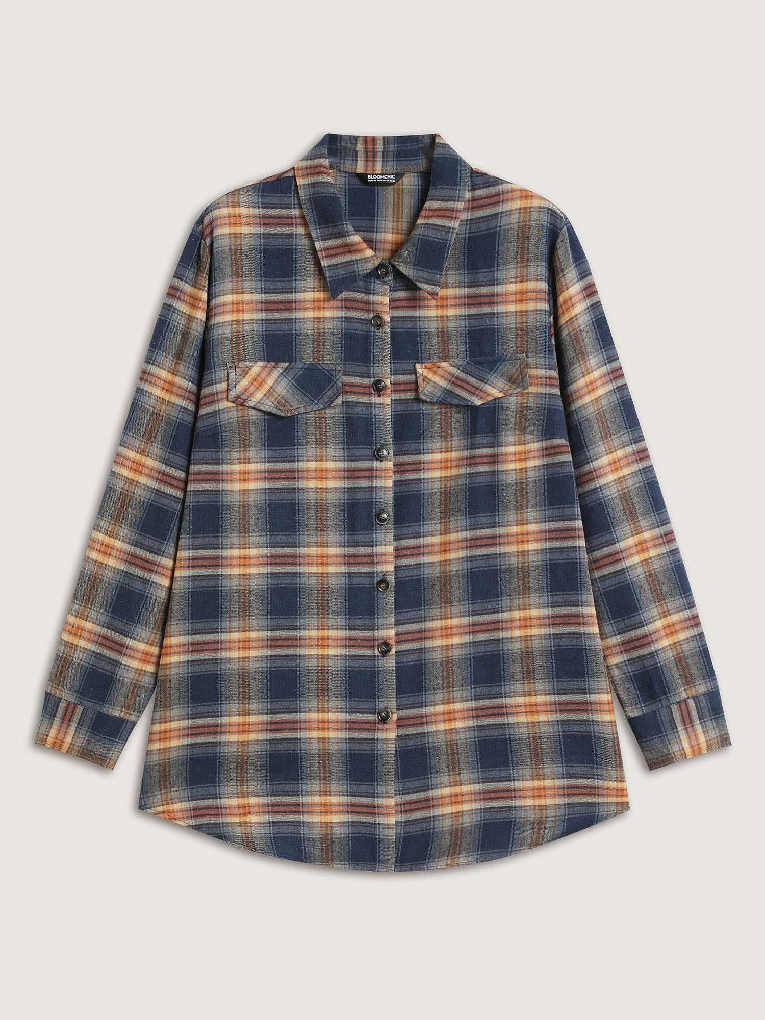 Plaid Print Button Down Shirt - Image 8
