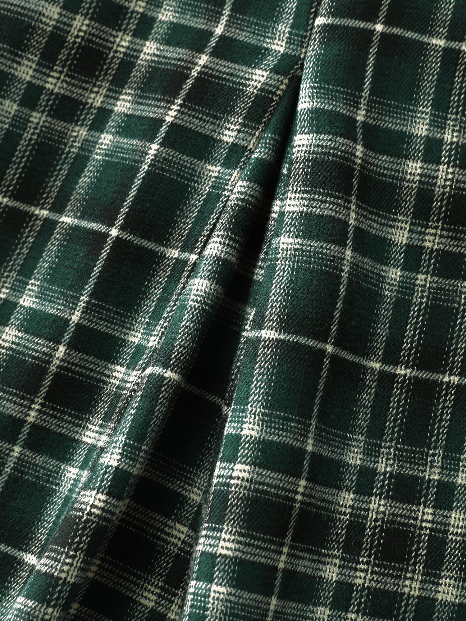 Plaid Print Cinched-Waist V-Neck Blouse - Image 5