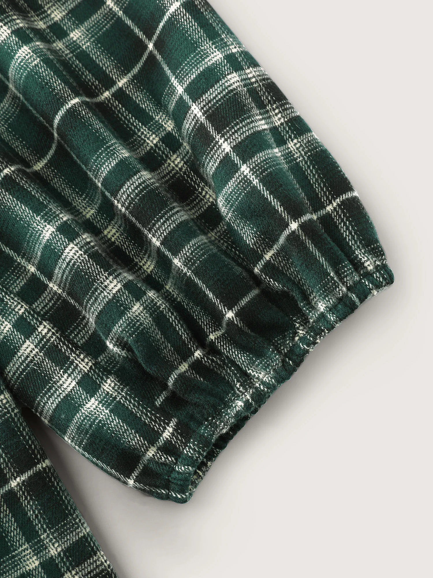 Plaid Print Cinched-Waist V-Neck Blouse - Image 6