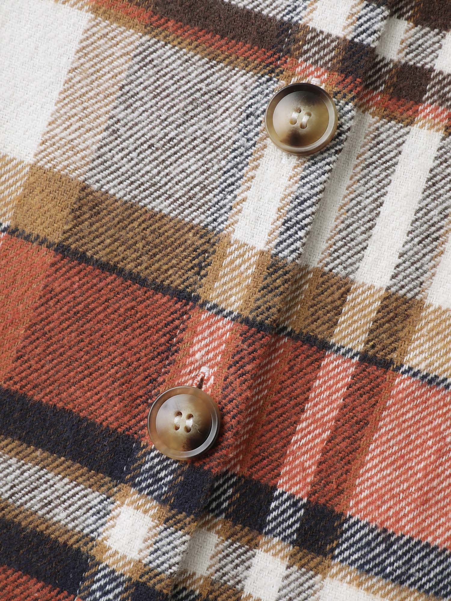 Plaid Print Color Contrast Hooded Vest - Image 9