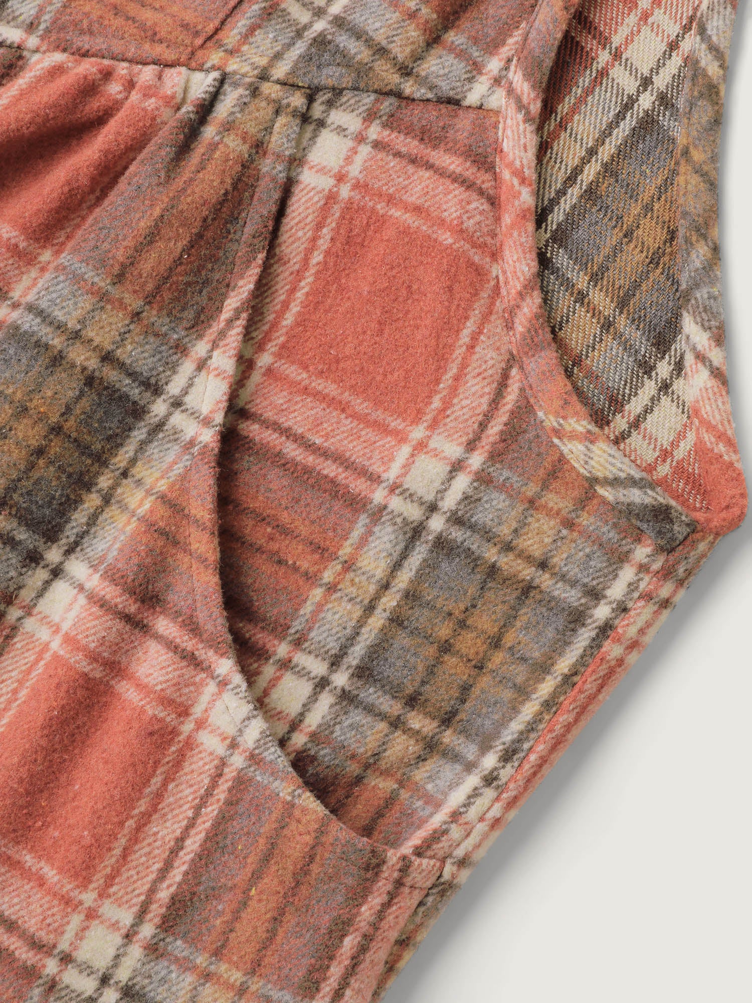 Plaid Flannel Overall Wide-Leg Jumpsuit - Image 6