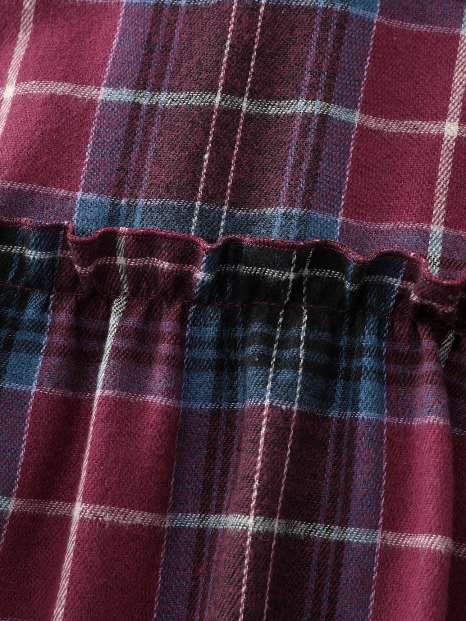 Plaid Print Textured Pockets Midi Dress - Image 5