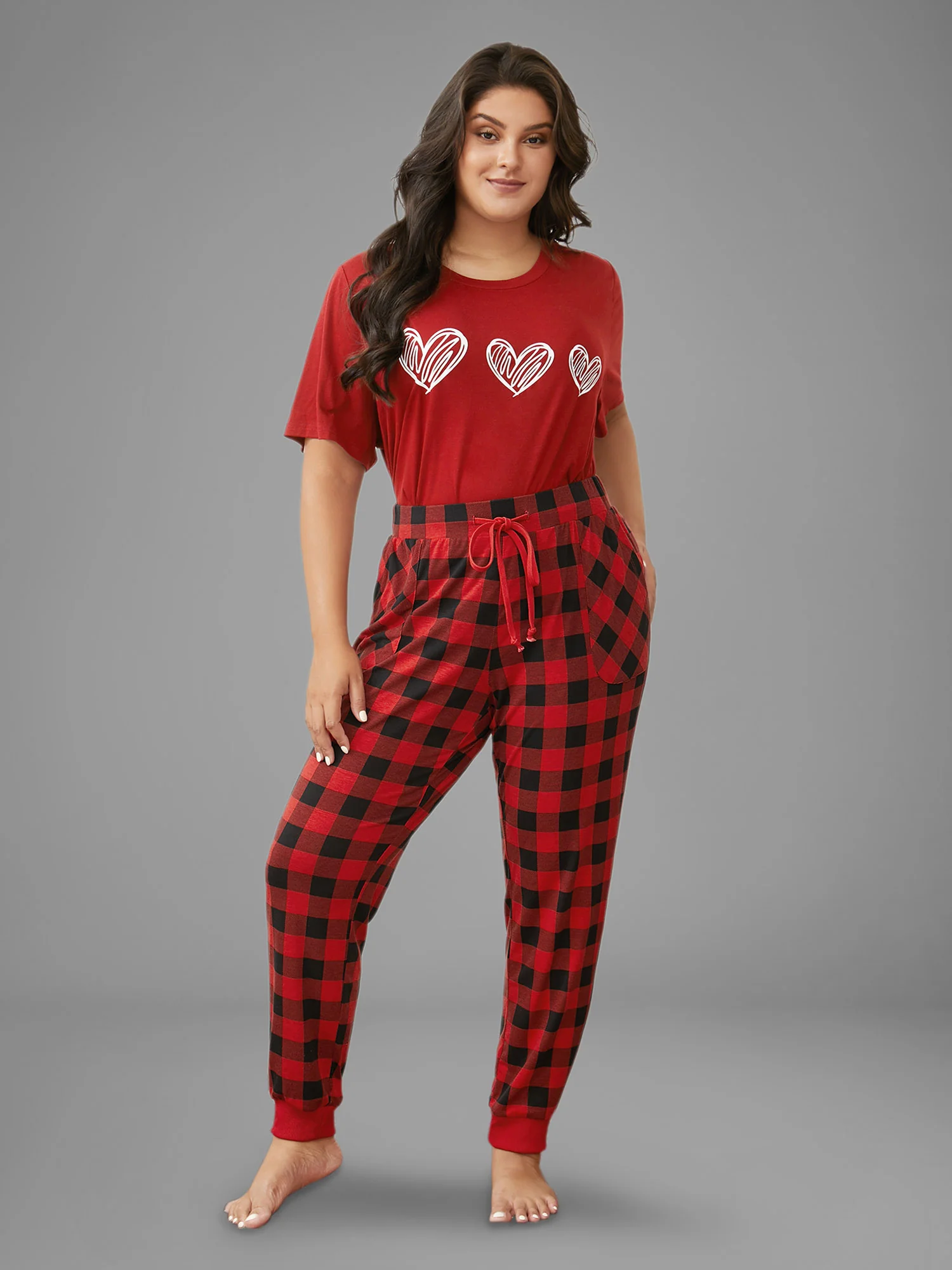 Plaid Slim-Fit Lounge Pants - Image 2