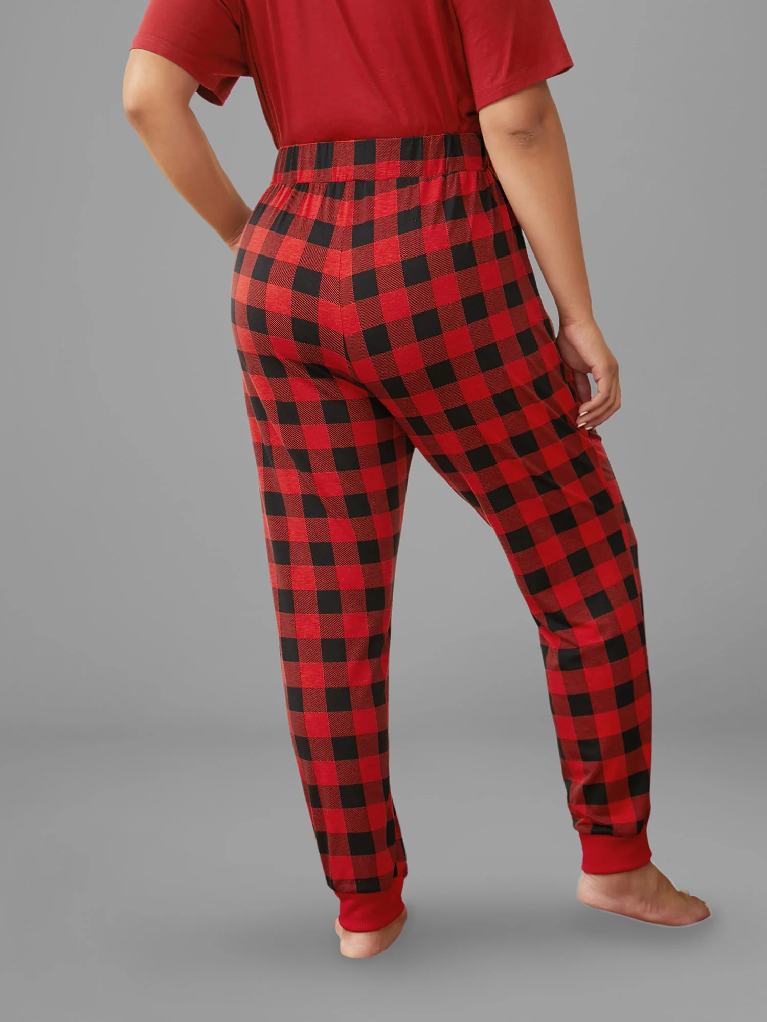 Plaid Slim-Fit Lounge Pants - Image 5