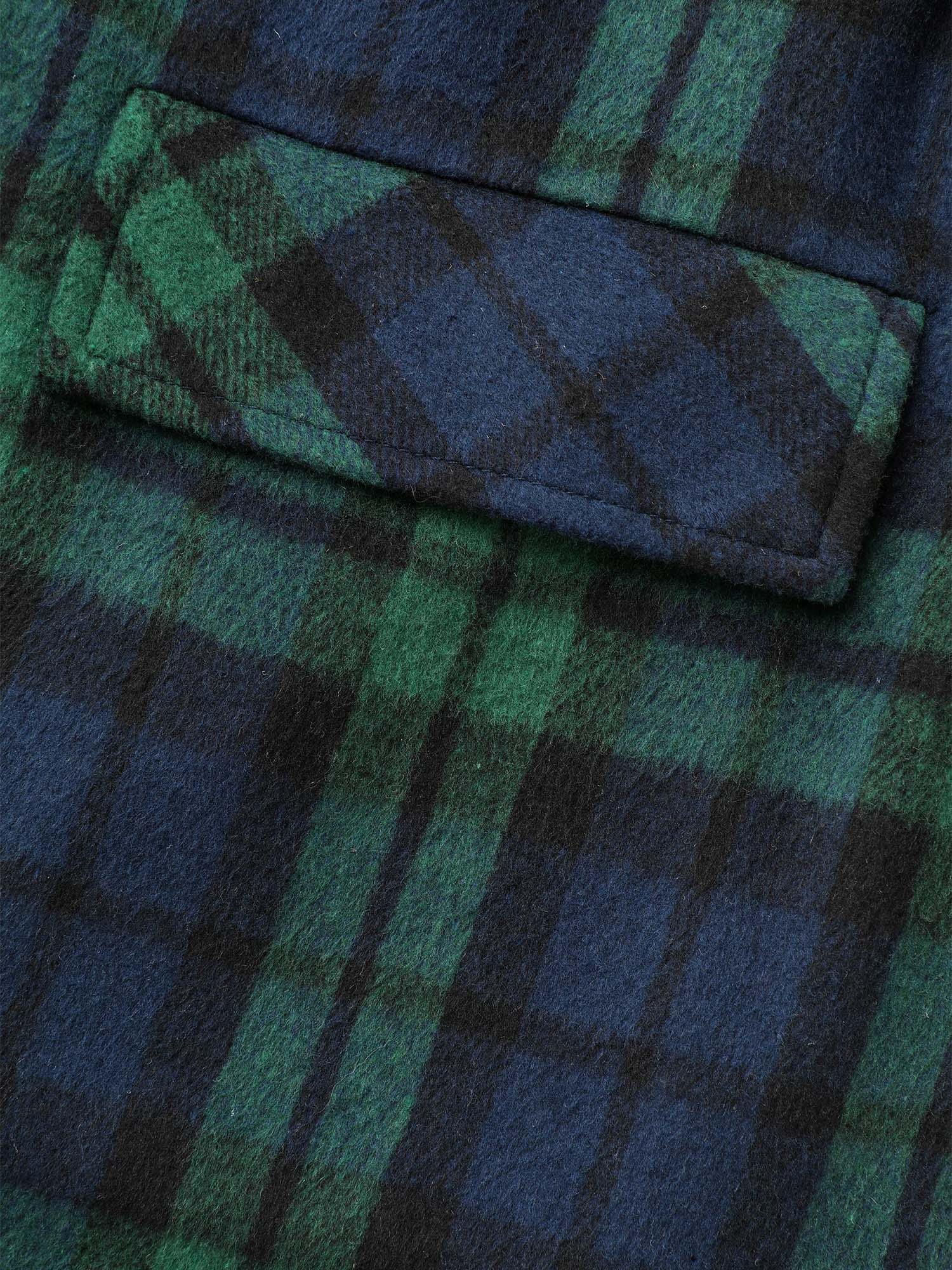 Plaid Tassel Trim Pocket Belted Jacket - Image 6