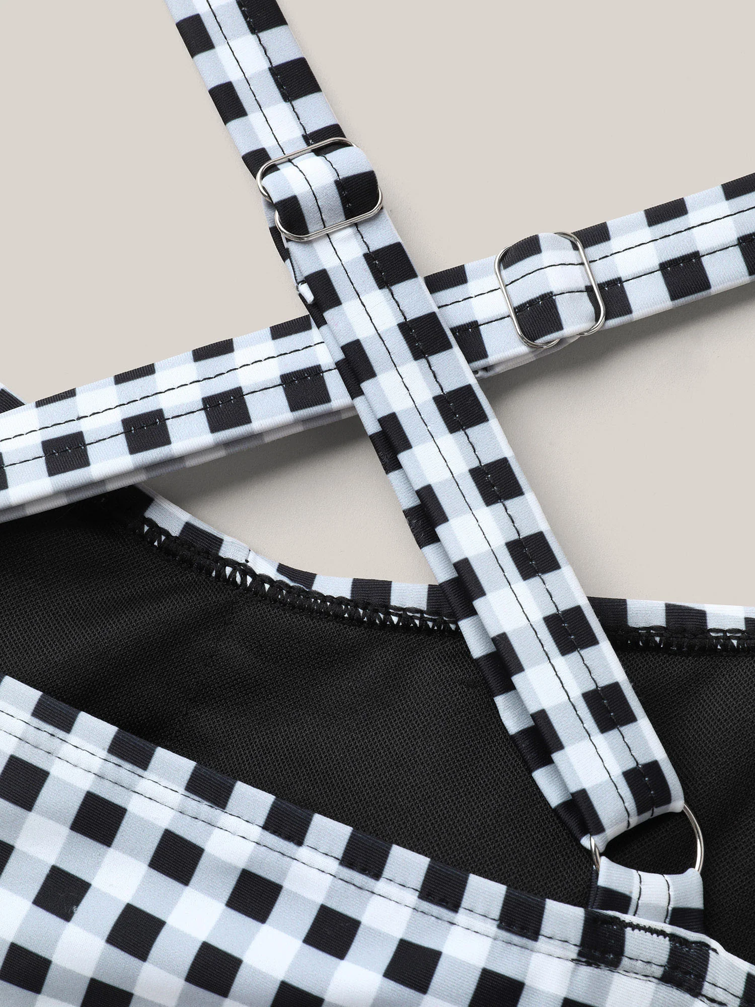 Plaid Twist Front One-Piece Swimsuit - Image 6