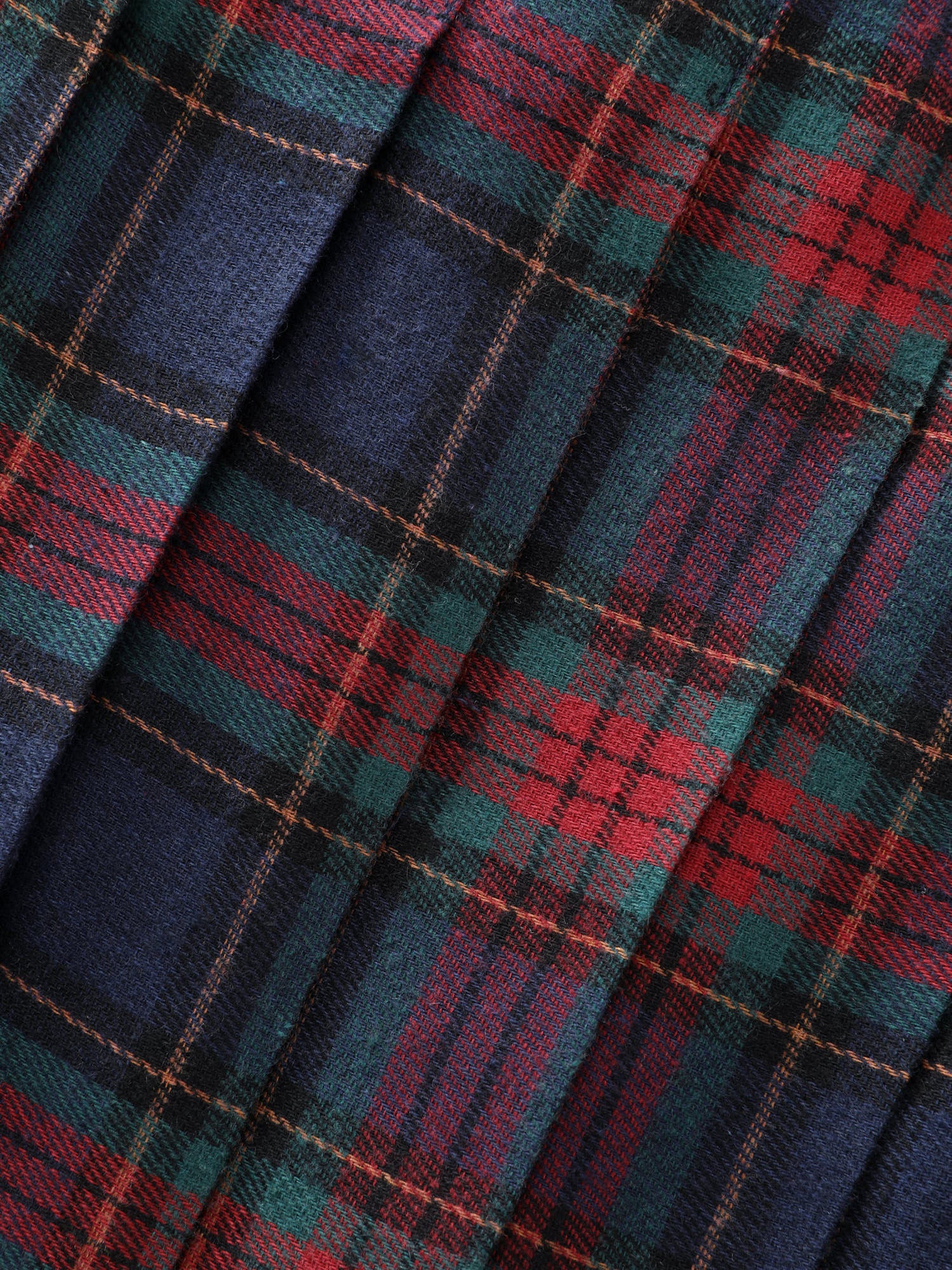 Plaid Waffle Color Contrast Midi Dress - Image 7
