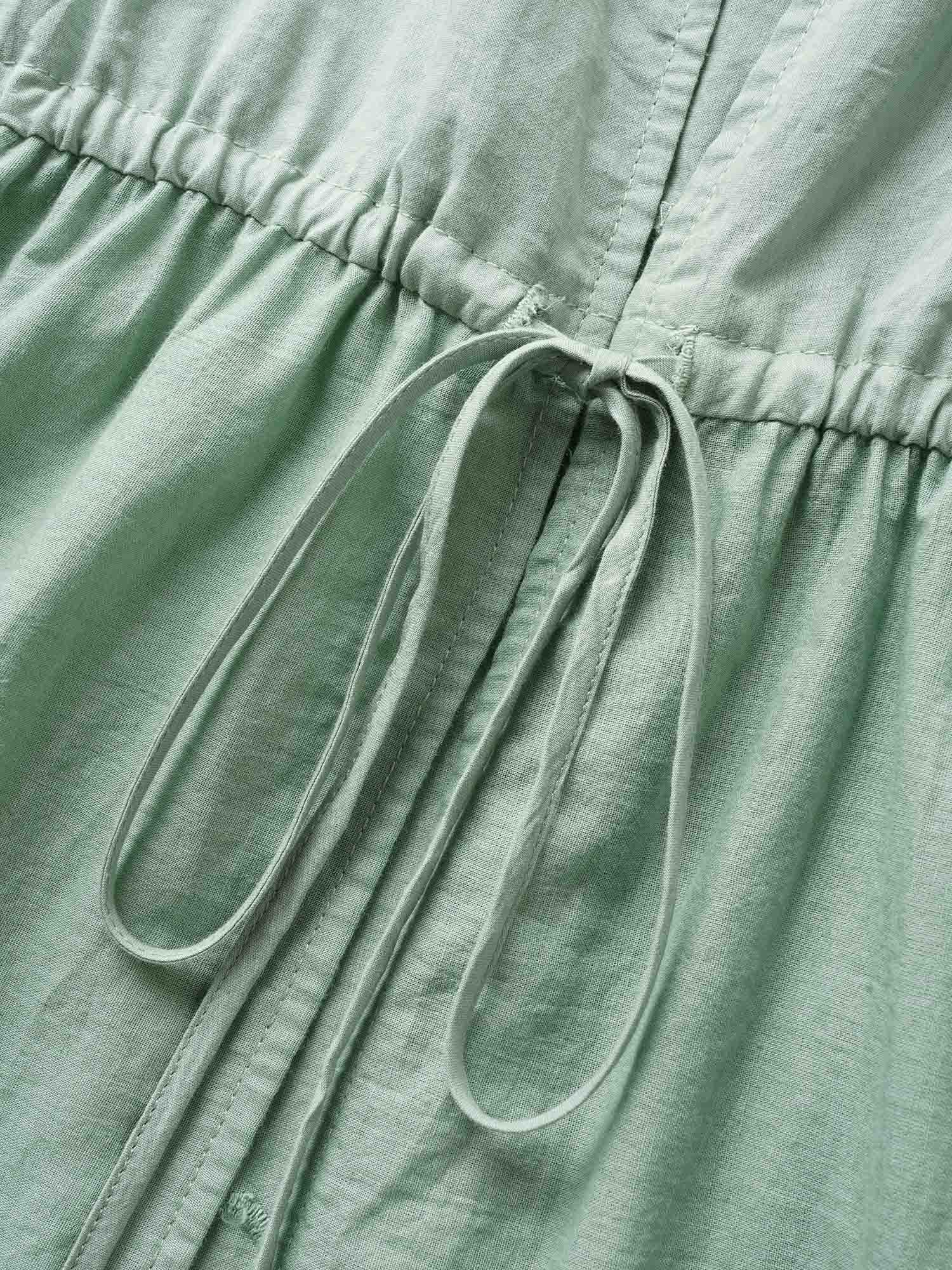 Plain Broderie Anglaise Drawstring Kimono - Image 6