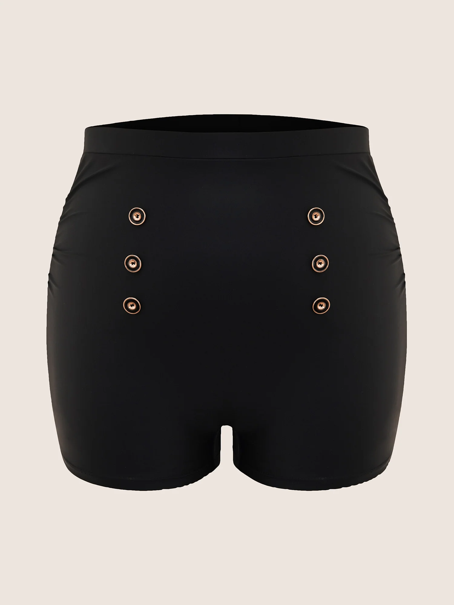 Plain Button Detail Skinny Swim Bottom - Image 5