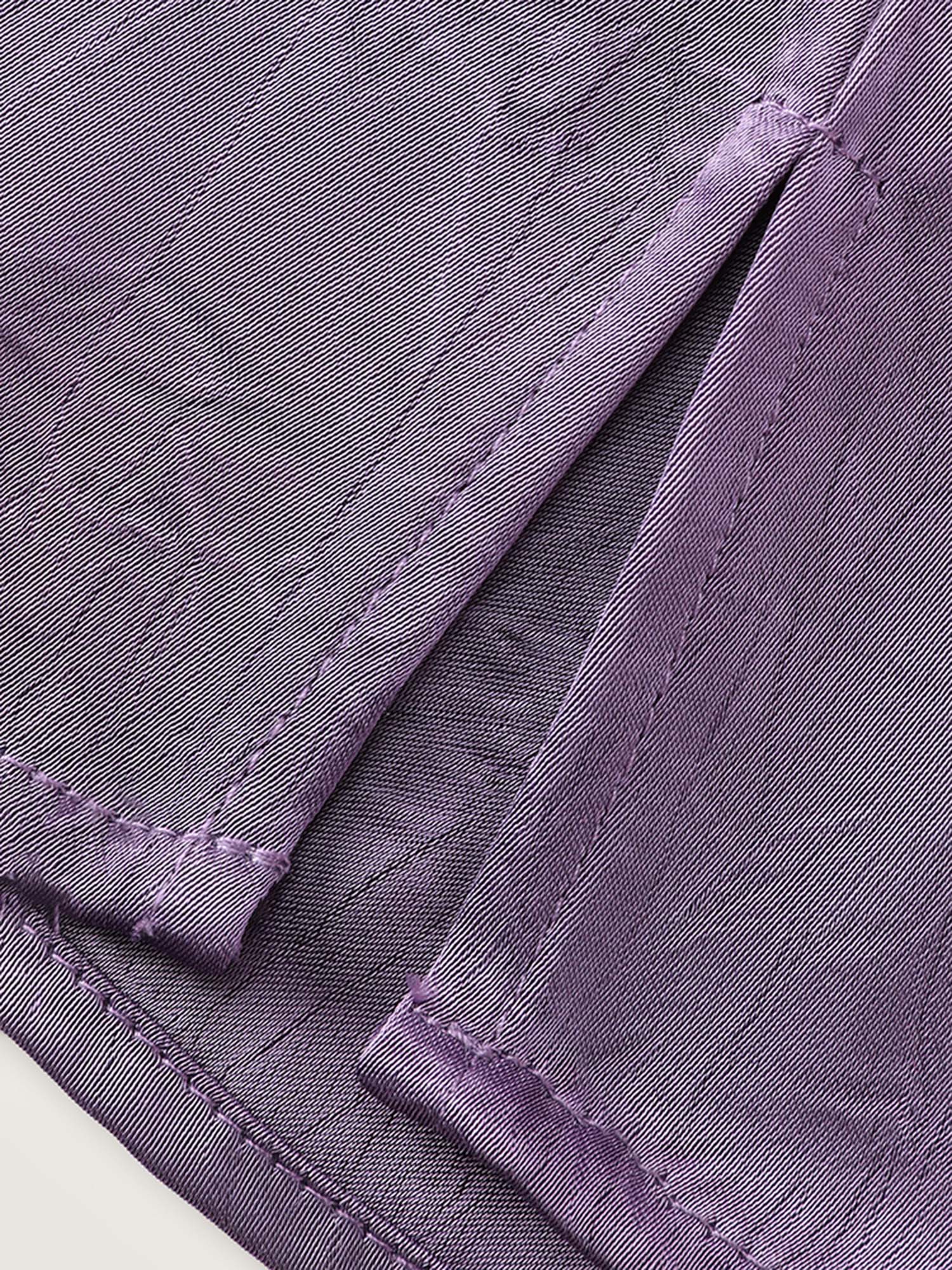 Plain Collar Neckline Flowy Blouse - Image 6