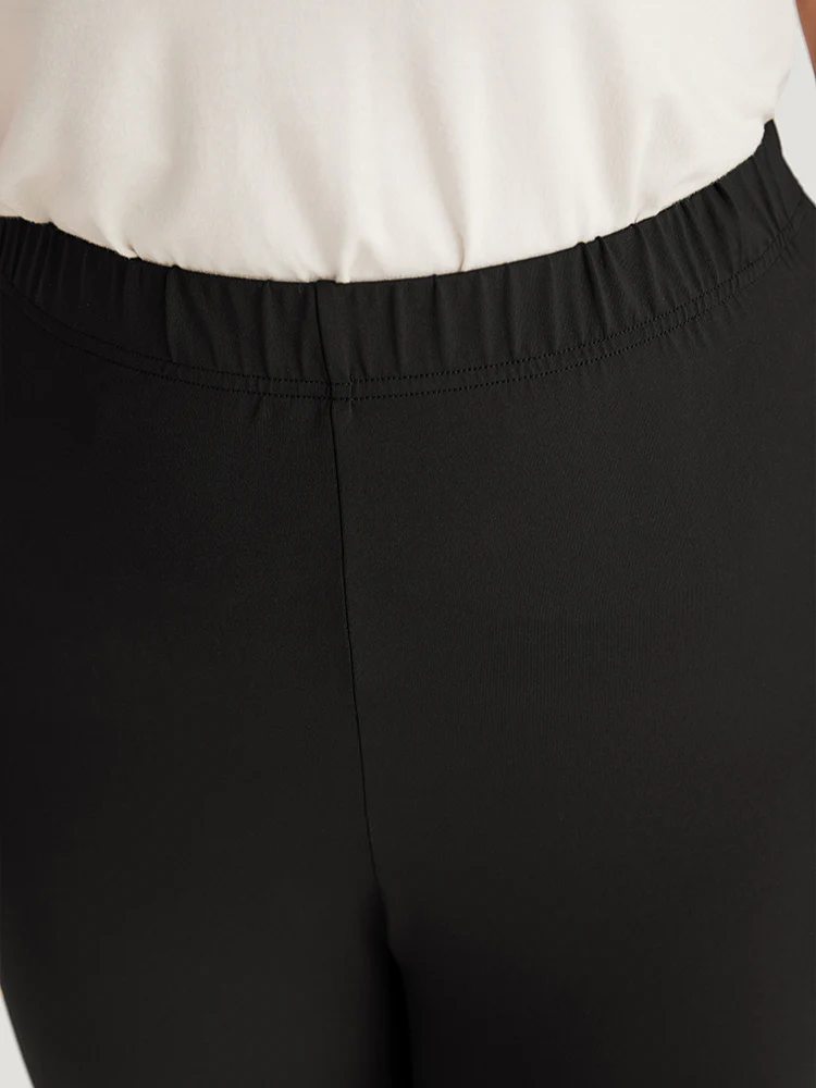 Plain Crisscross Side Patchwork High Rise Leggings - Image 5
