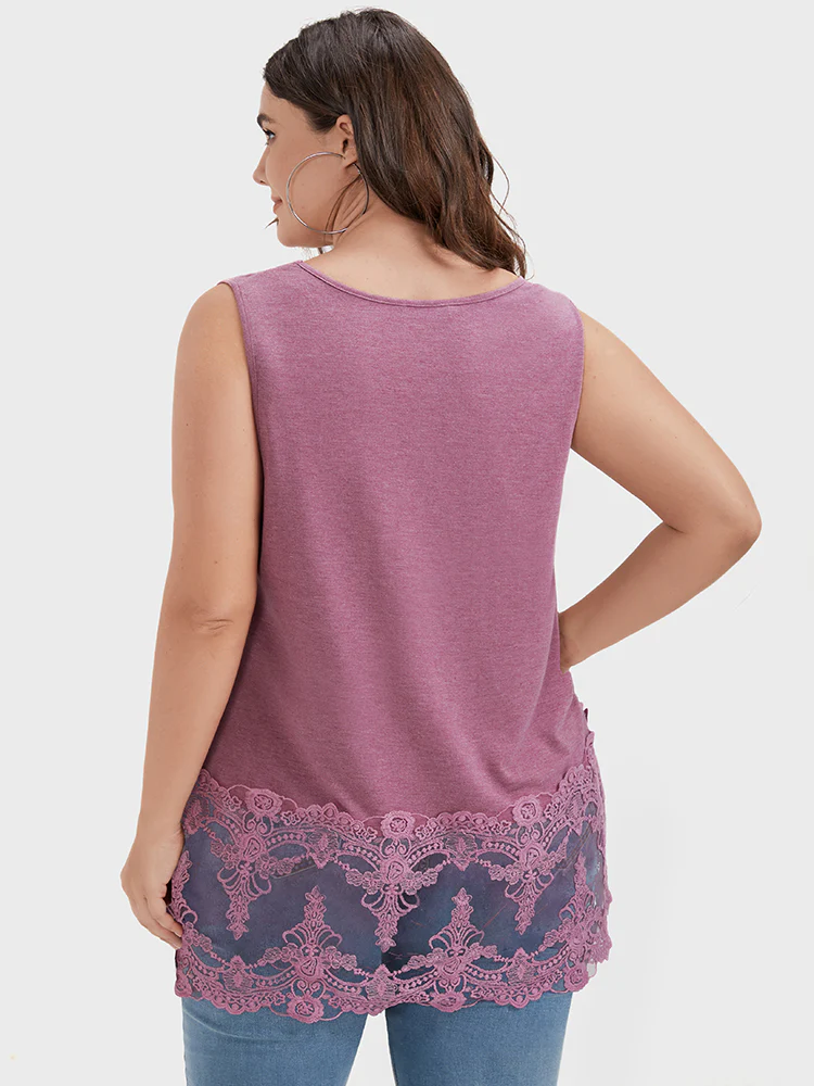 Plain Crochet Lace Tank Top - Image 6