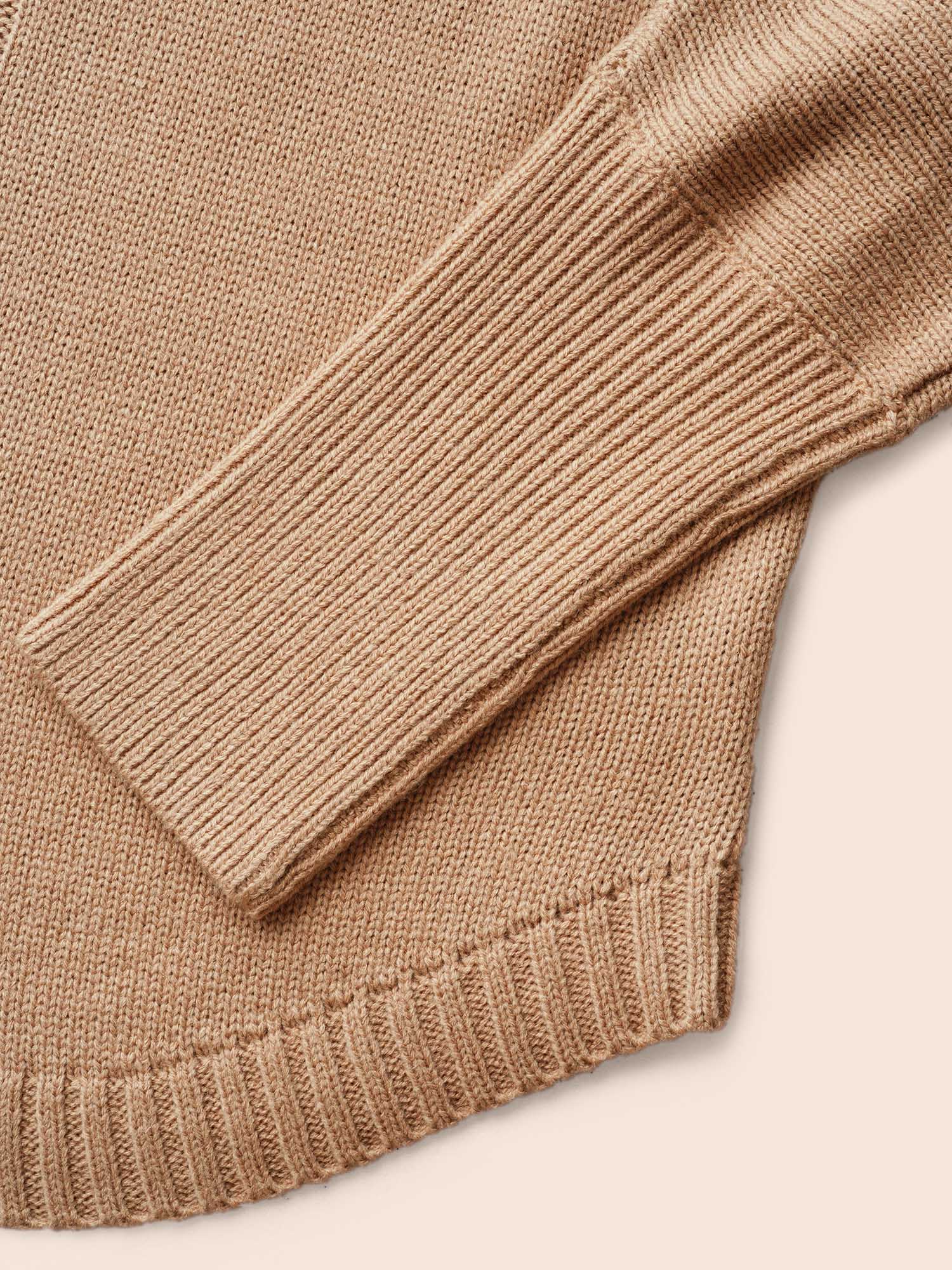 Plain Dolman Sleeve Arc Hem Pullover - Image 6