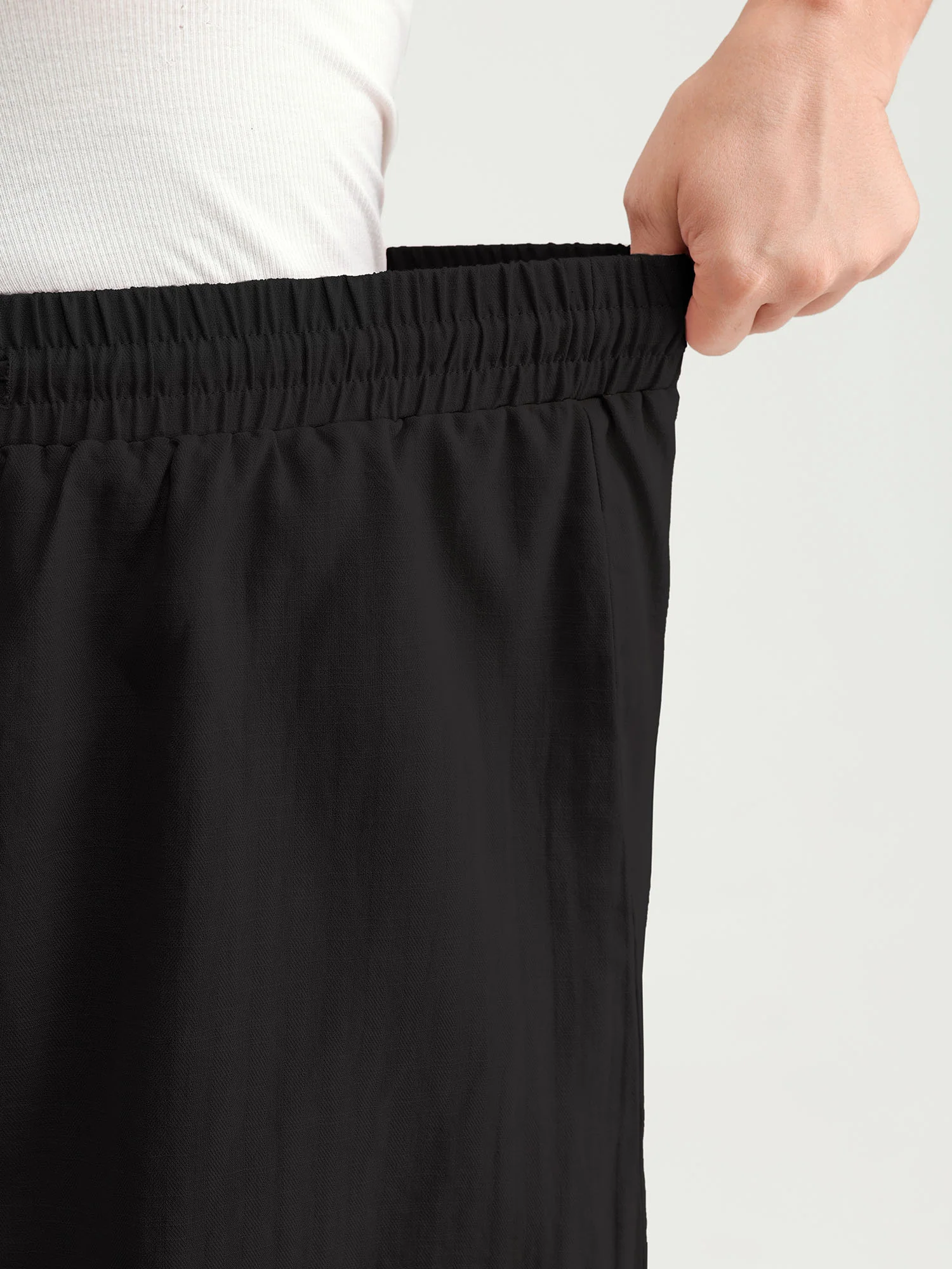 Cotton Drawstring Elastic Waist Pockets Shorts - Image 12