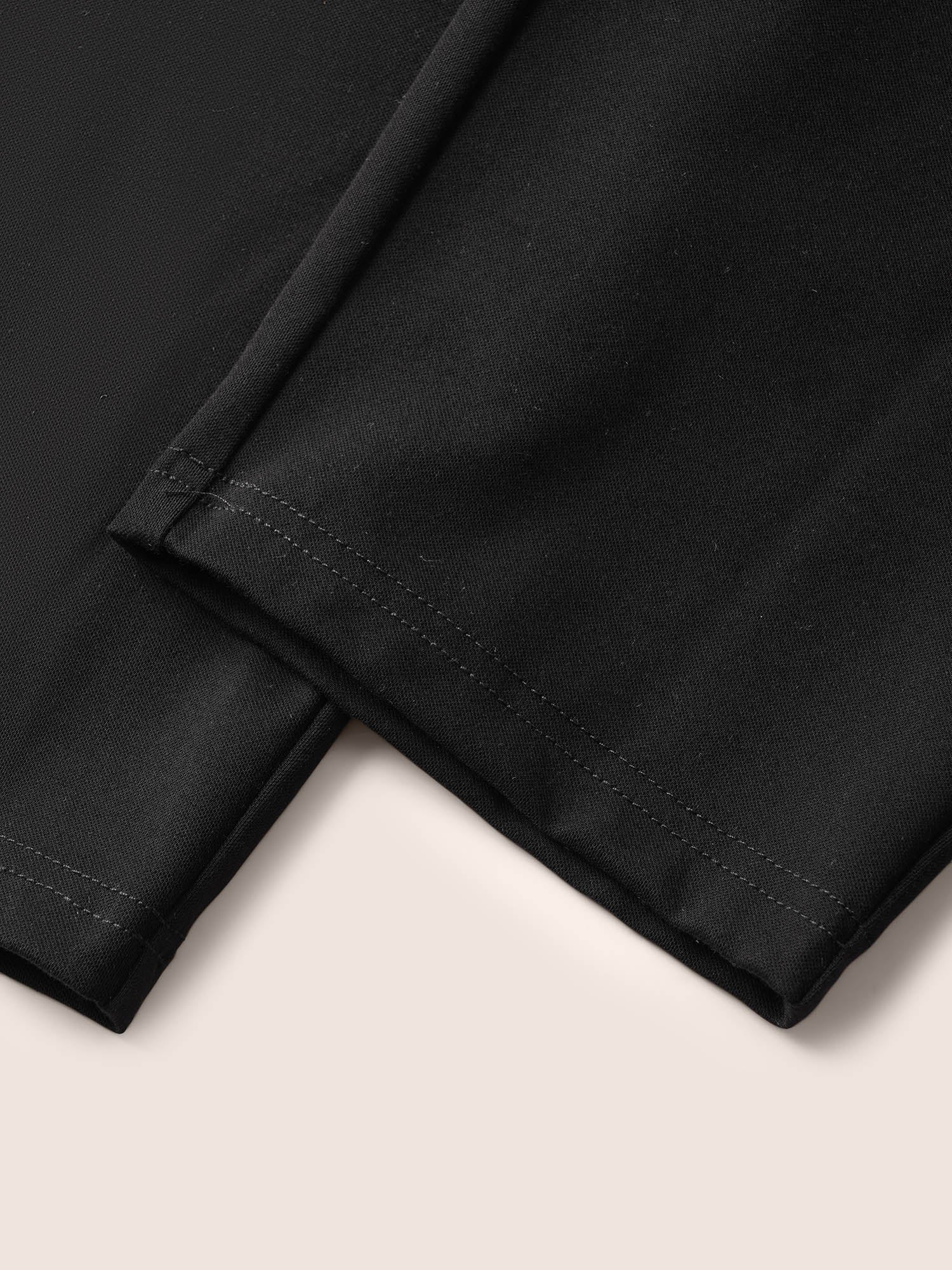 Plain Drawstring Waist Tapered Pants - Image 7