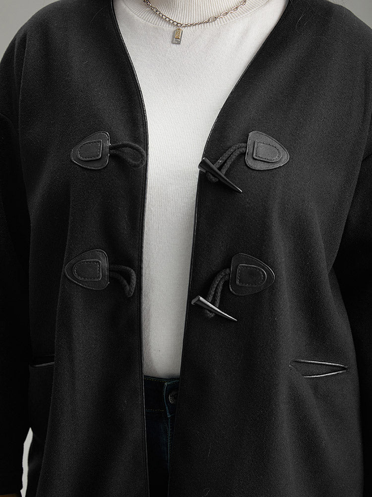 Plain Duffle Button Pocket Coat - Image 5
