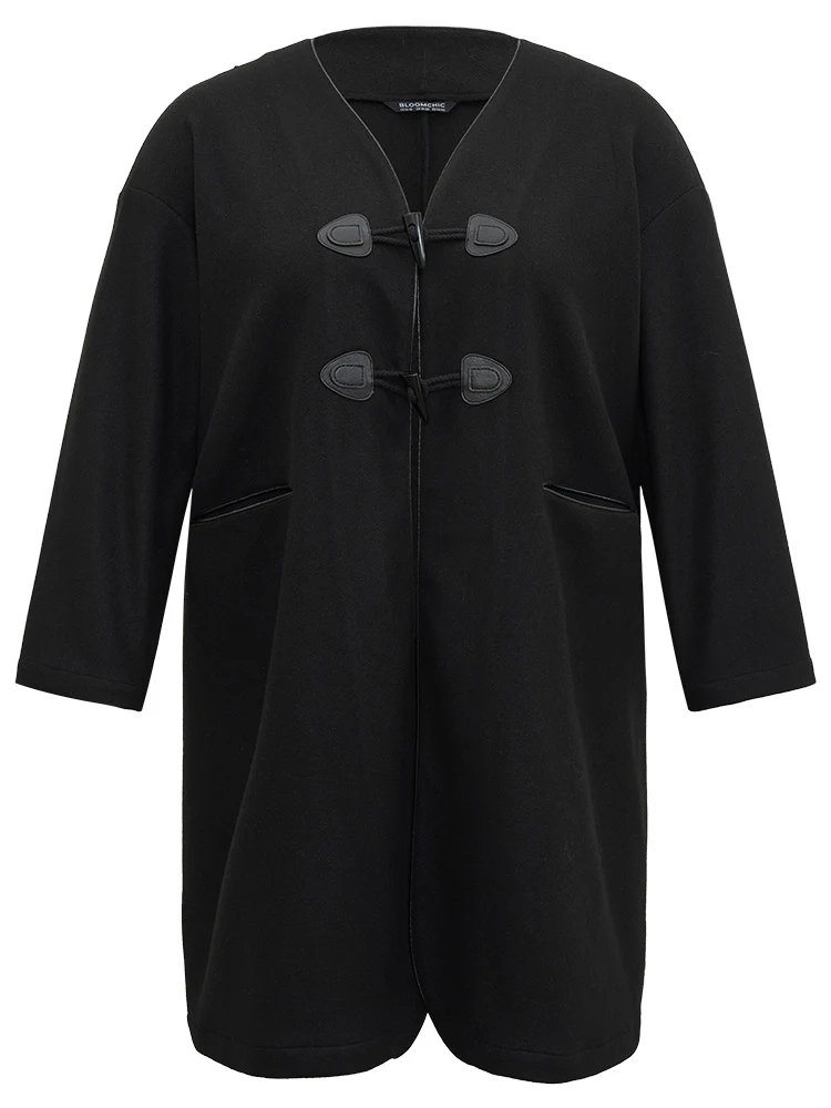 Plain Duffle Button Pocket Coat - Image 7