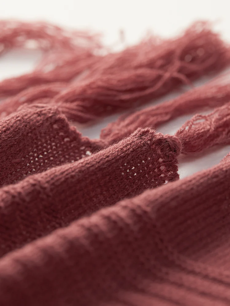 Plain Fringe Trim Patched Pocket Cardigan - Image 7