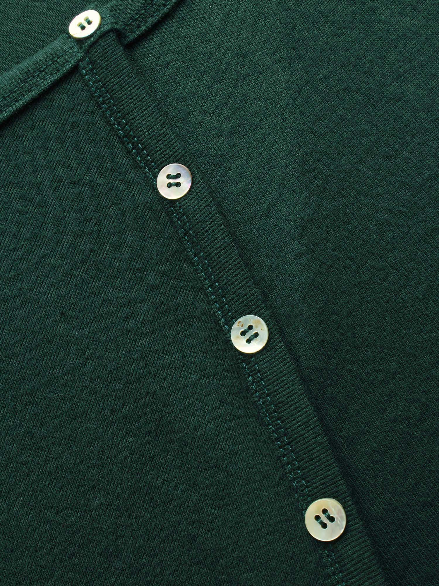 Plain Gathered Button Detail T-shirt - Image 6