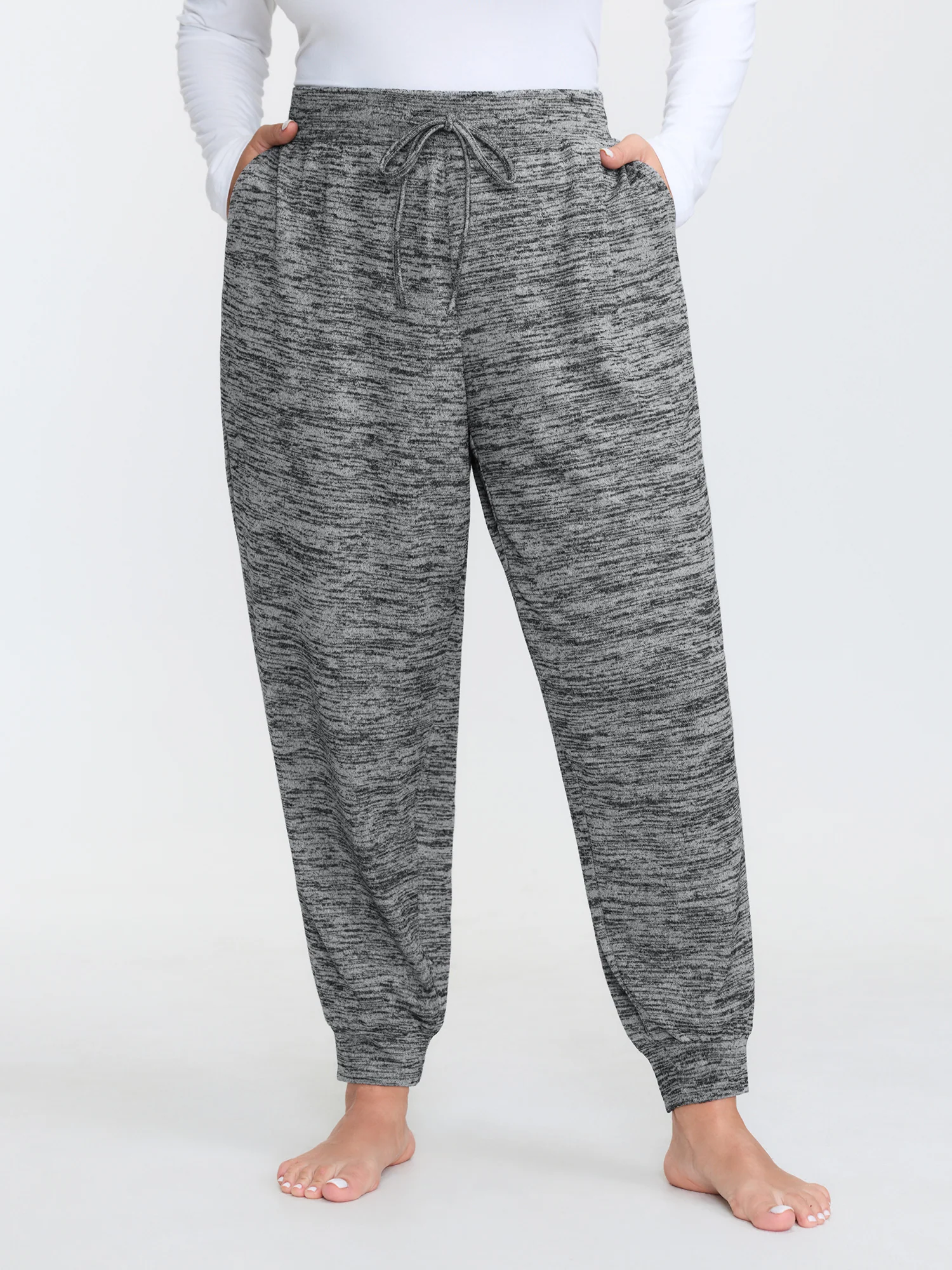 Plain Heather Drawstring Lounge Bottoms
