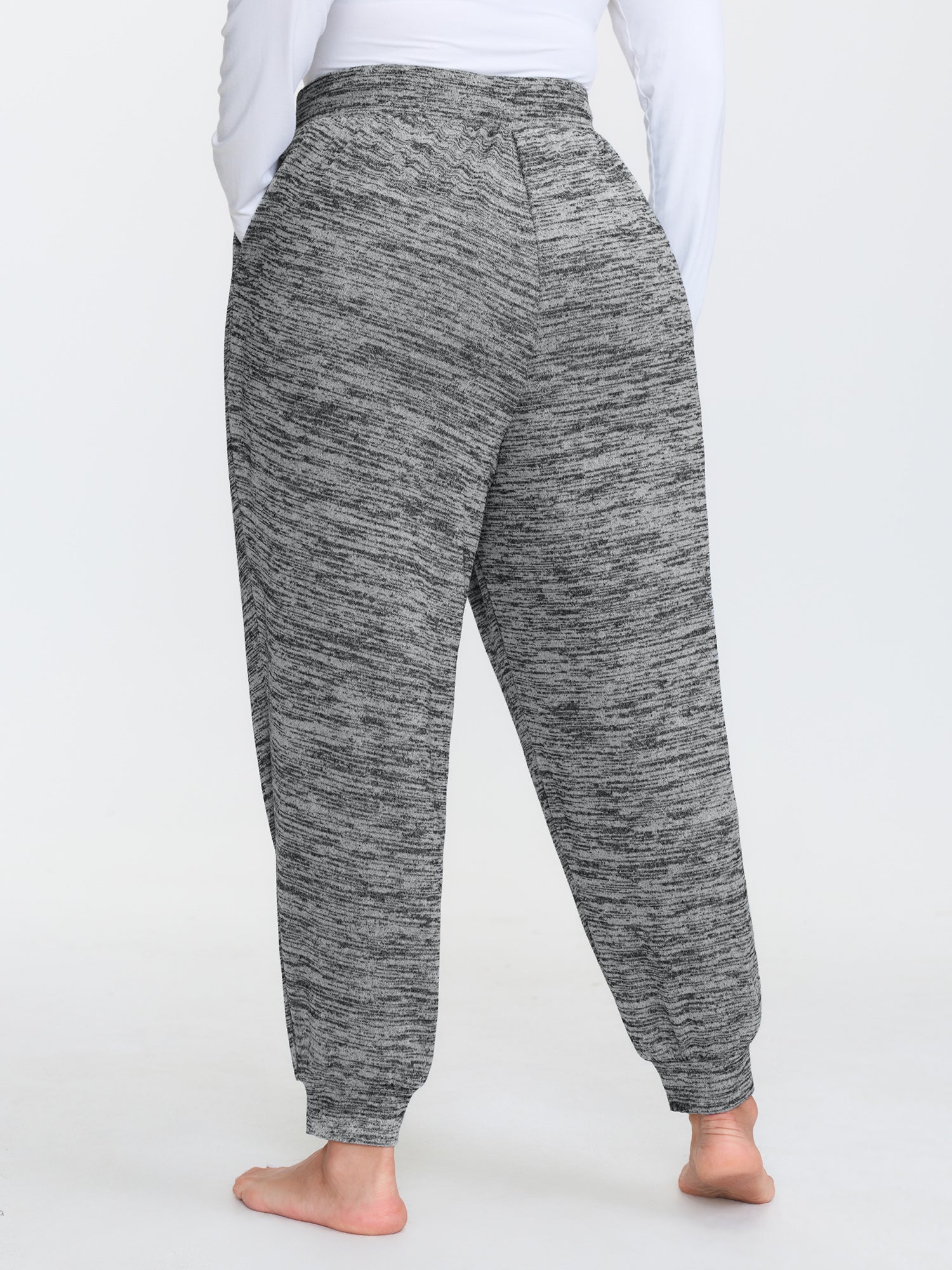 Plain Heather Drawstring Lounge Bottoms - Image 5