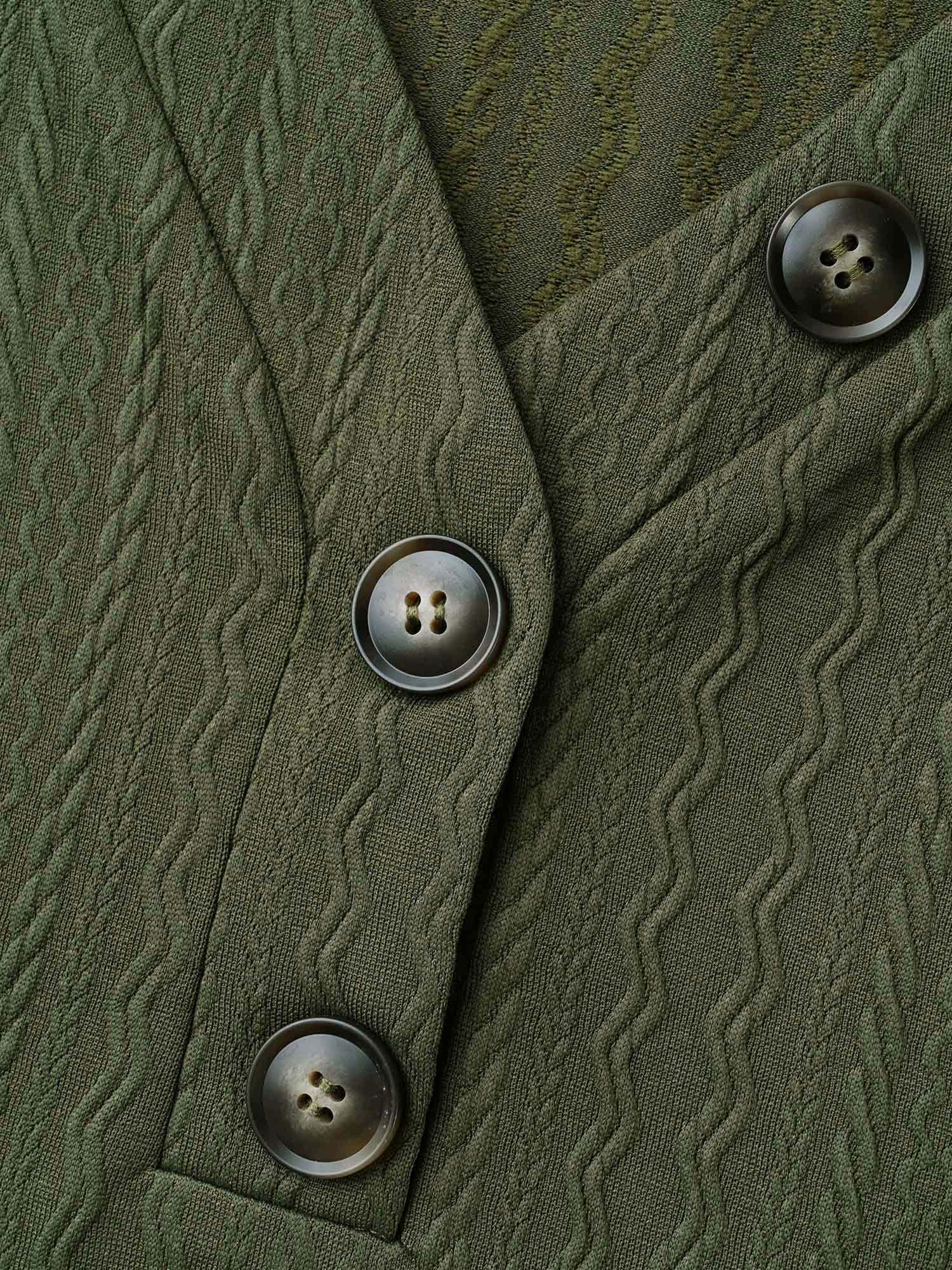 Plain Knit Texture Gathered Top - Image 10