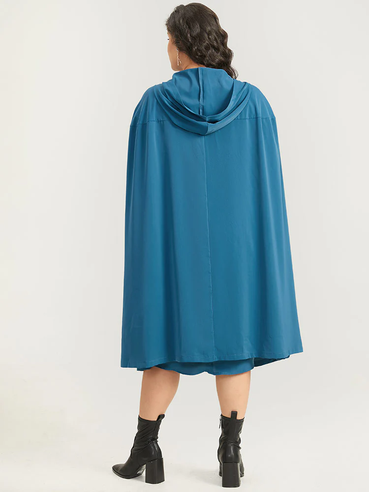 Halloween Plain Knot Hooded V Neck Ties Wrap Hem Dress - Image 4
