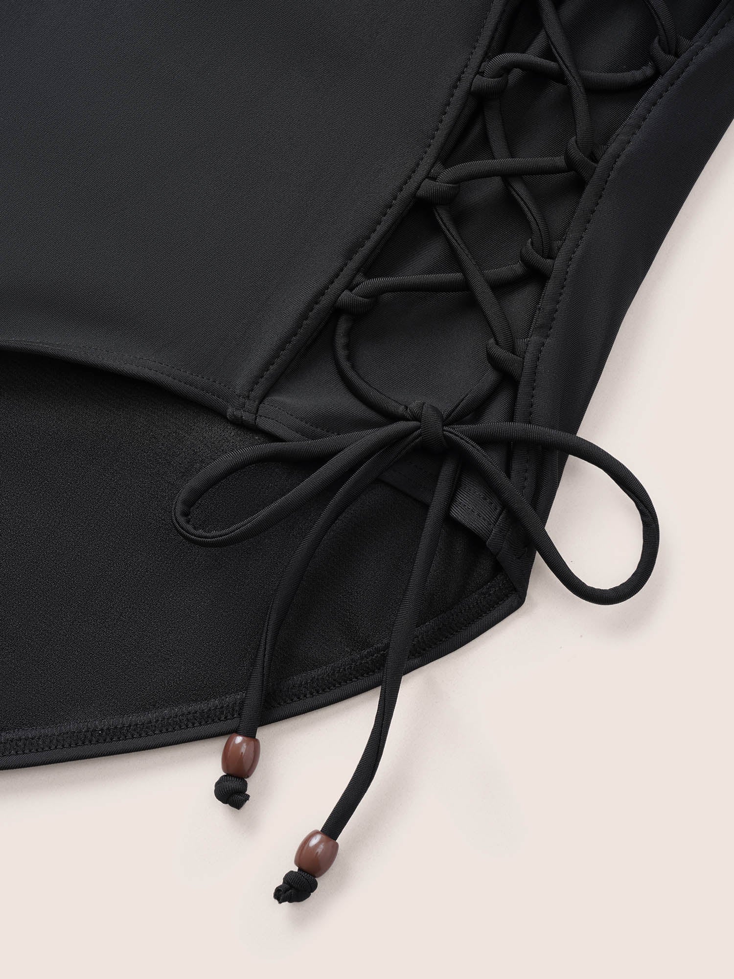 Plain Lace Up Side High Rise Swim Bottom - Image 5
