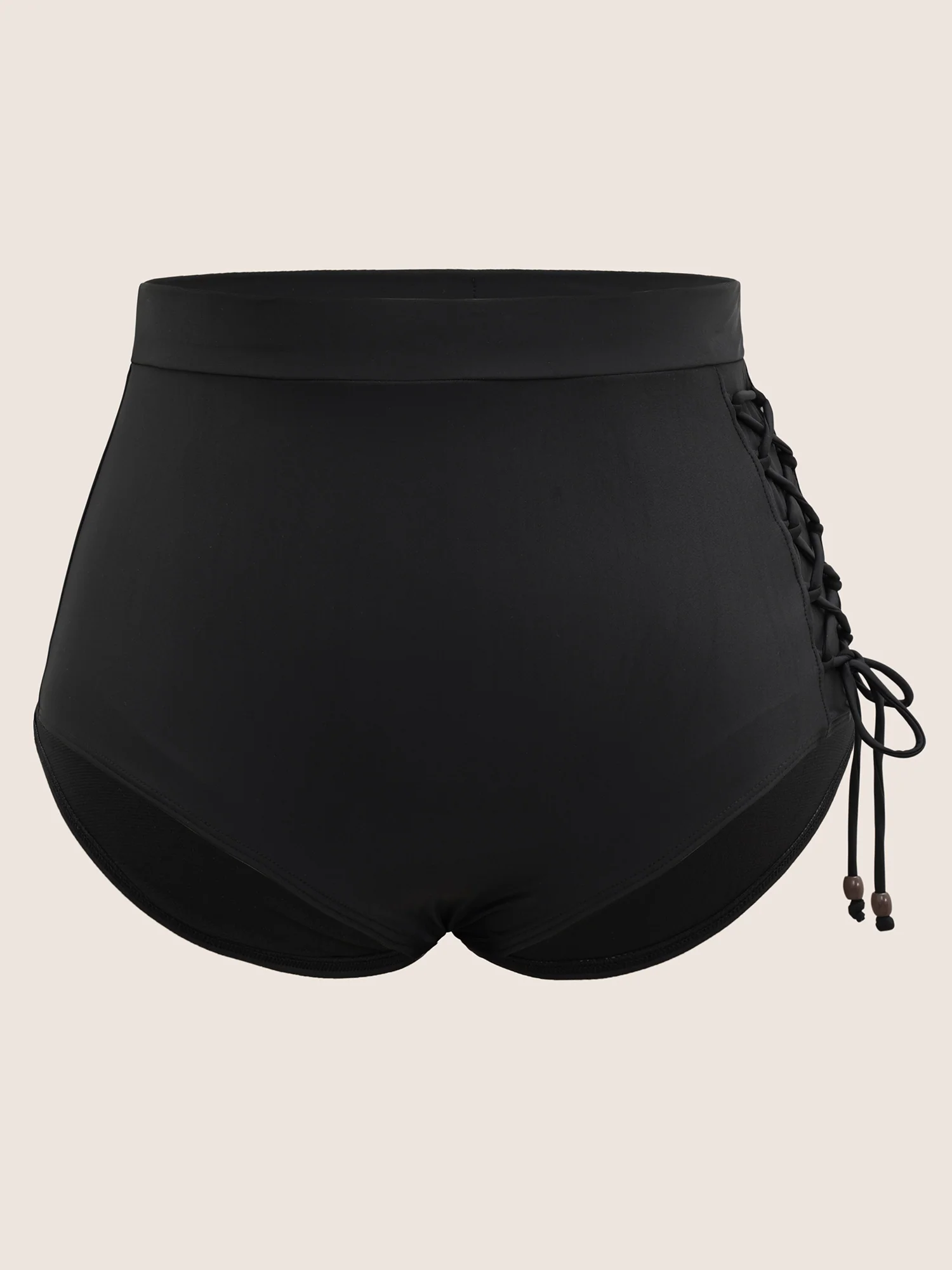 Plain Lace Up Side High Rise Swim Bottom - Image 6