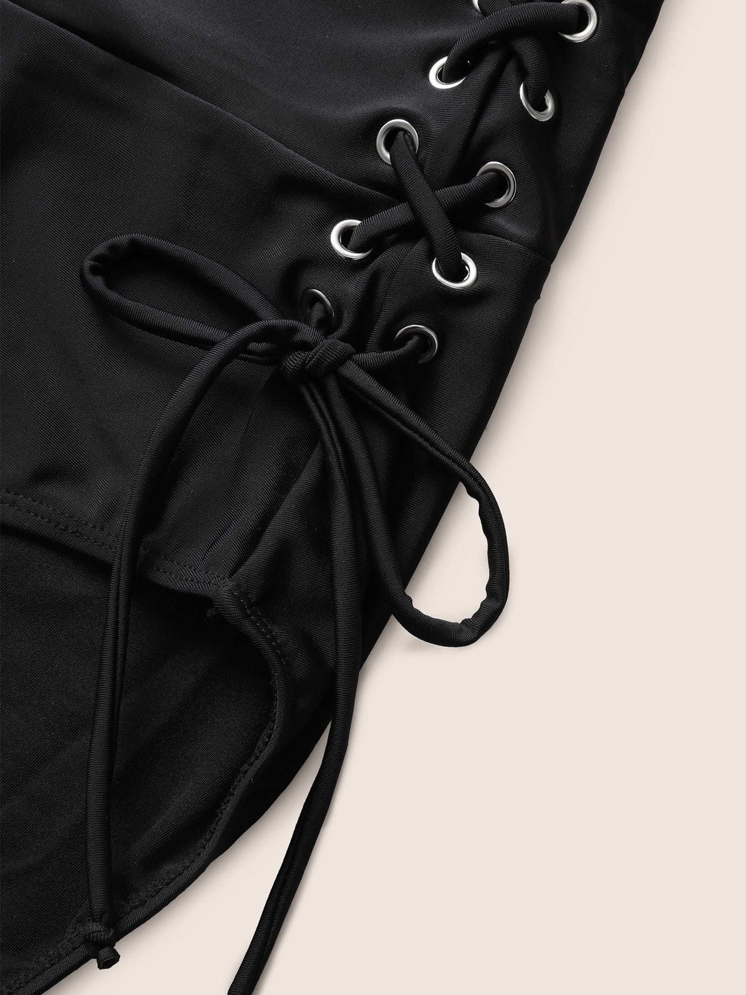 Plain Lace Up Side Skinny Swim Bottom - Image 6