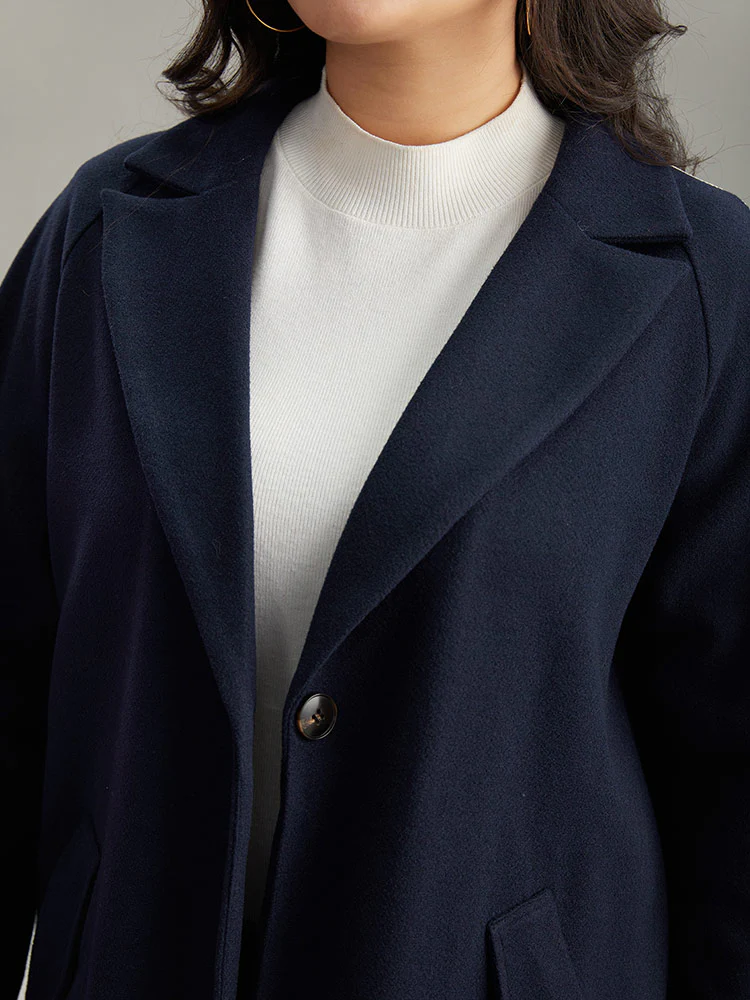 Plain Lapel Collar Button Up Contrast Webbing Windbreaker - Image 6