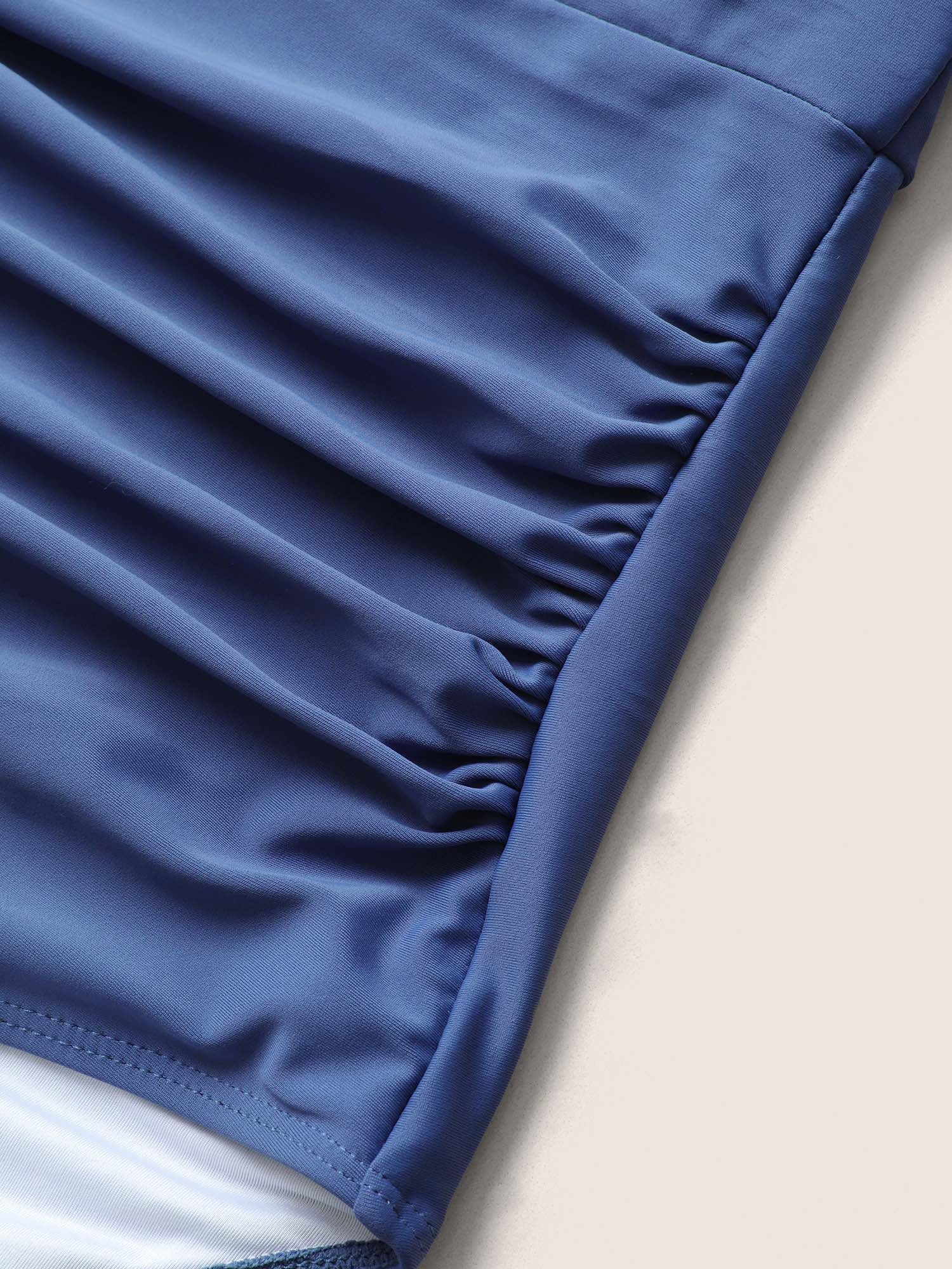 Plain Laser Cut Flutter Trim One Piece Swimsuit - Image 6