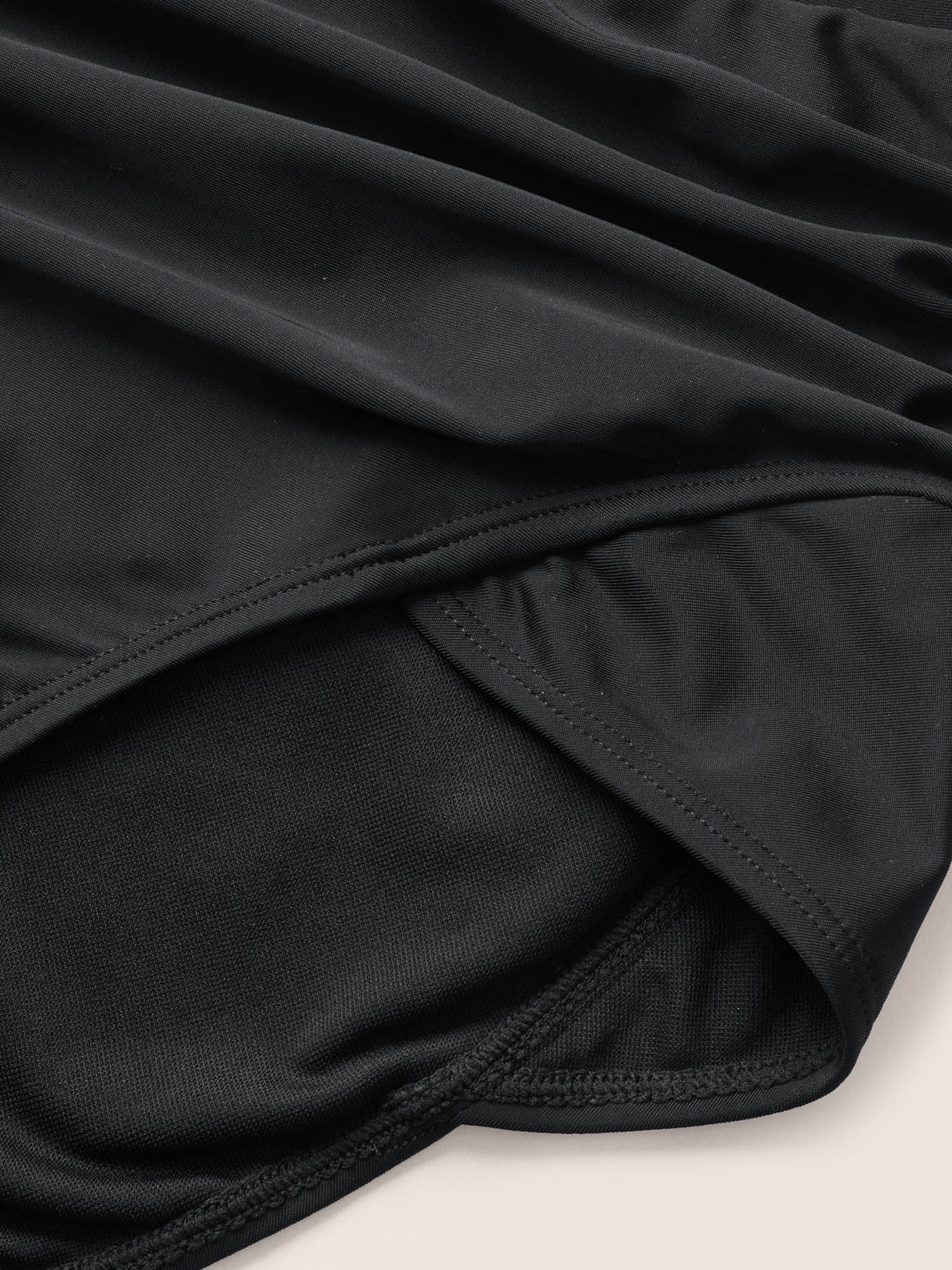 Plain Ruched High-Waisted Bikini Bottom - Image 11
