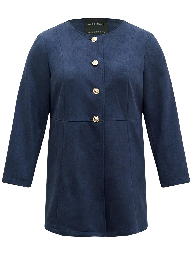 Plain Pleated Metal Detail Jacket - Image 8
