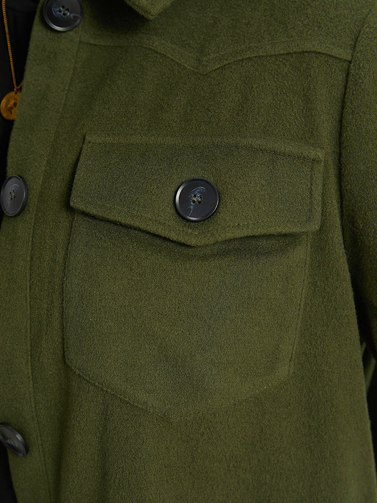 Plain Pocket Button Up Shacket - Image 7