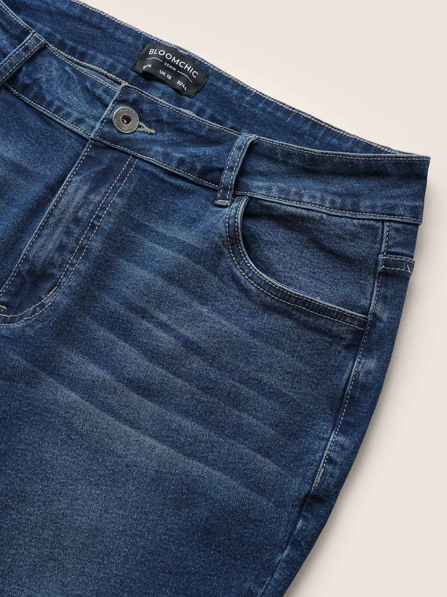 Plain Pocket Embroidered Skinny Jeans - Image 6
