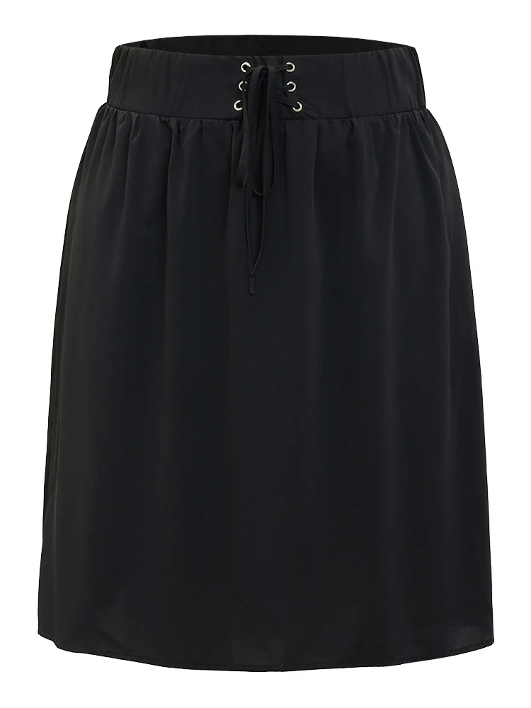 Plain Pocket Lace Up Skirt - Image 9