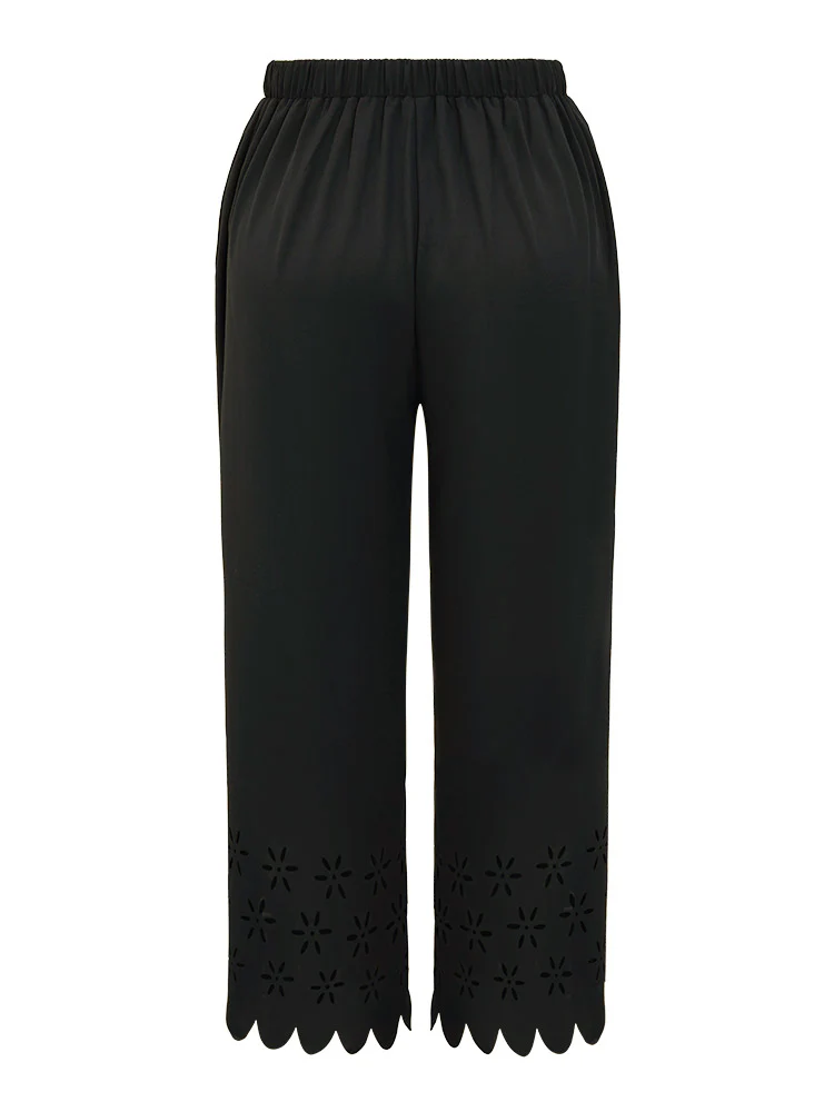 Plain Pocket Laser Cut Pants - Image 10