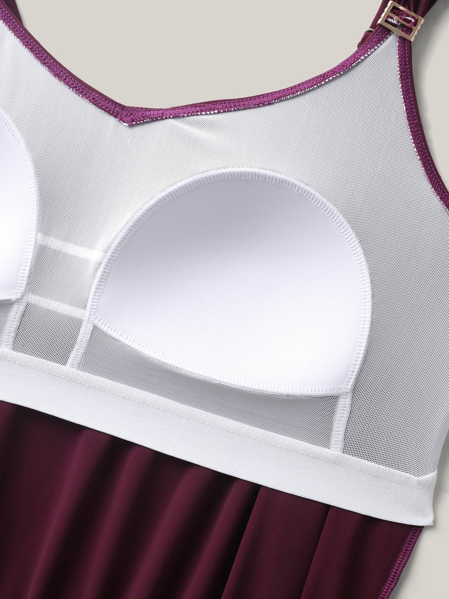 Plain Pockets Adjustable One-Piece Swimsuit - Image 17