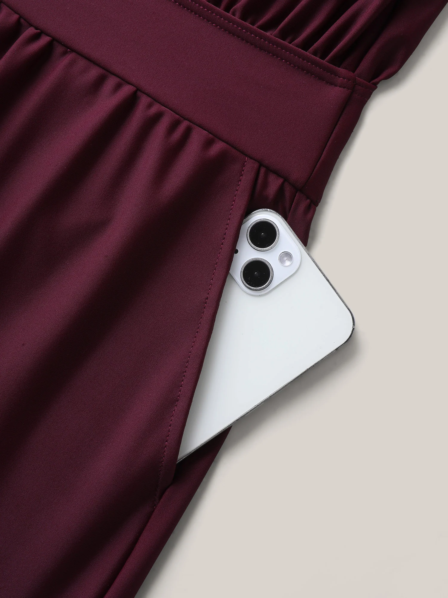 Plain Pockets Adjustable One-Piece Swimsuit - Image 18